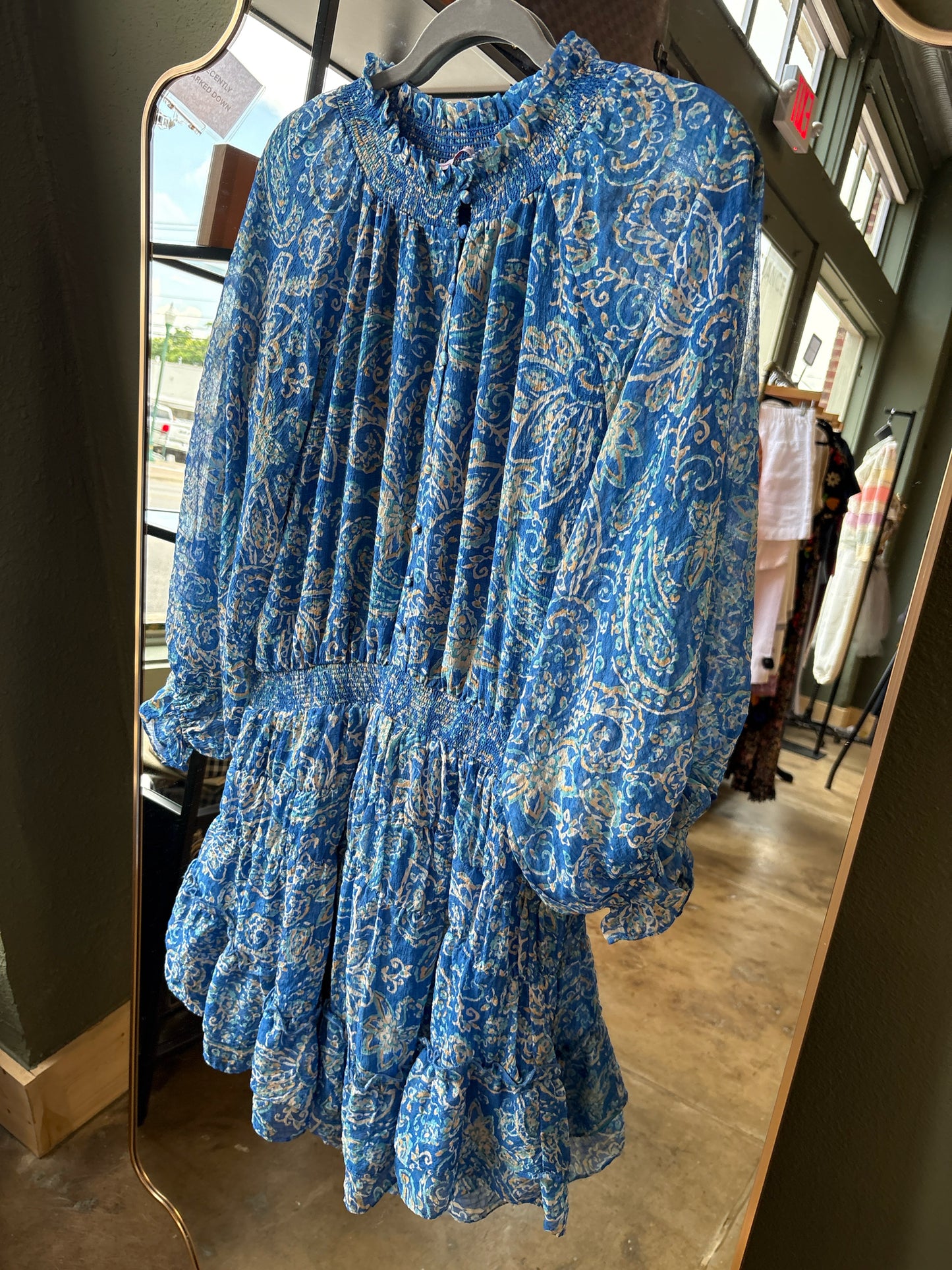 Pink Moon Bay Size L blue + multi Dress