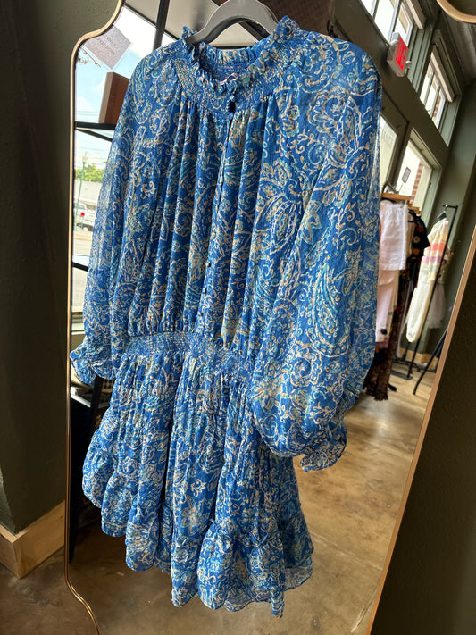 Pink Moon Bay Size L blue + multi Dress