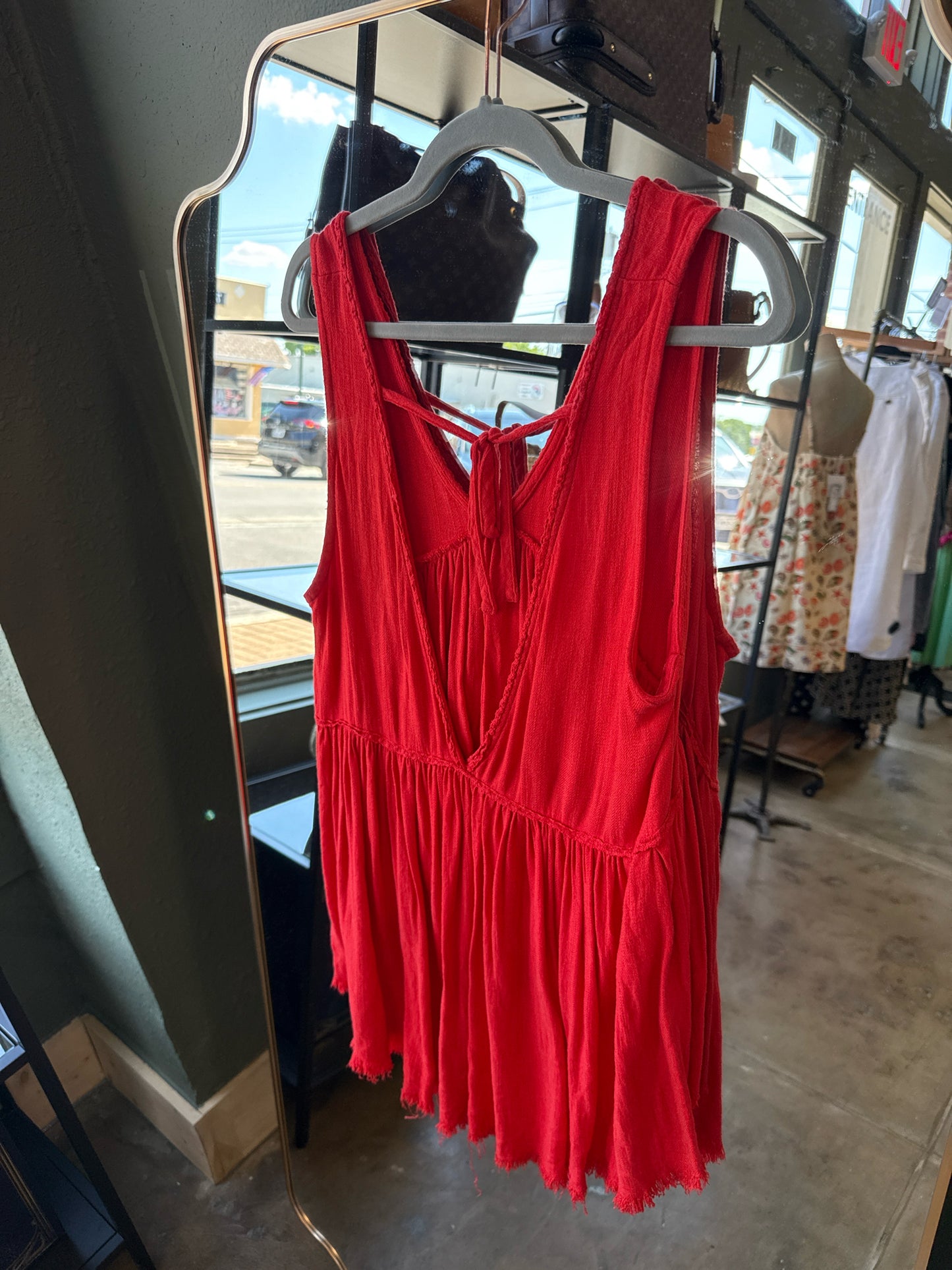 Umgee Size S Red Sleeveless Top