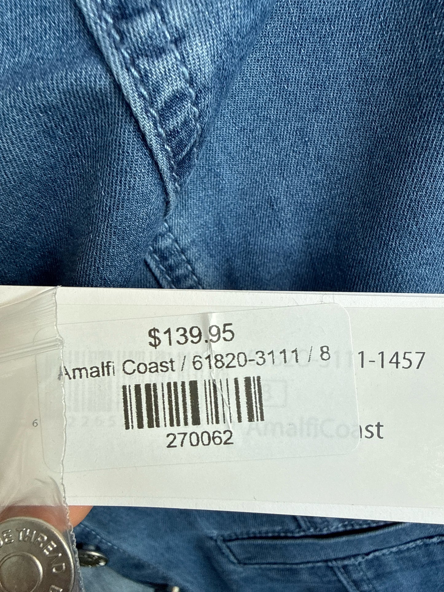 Blue Thread Size 8 Denim Top