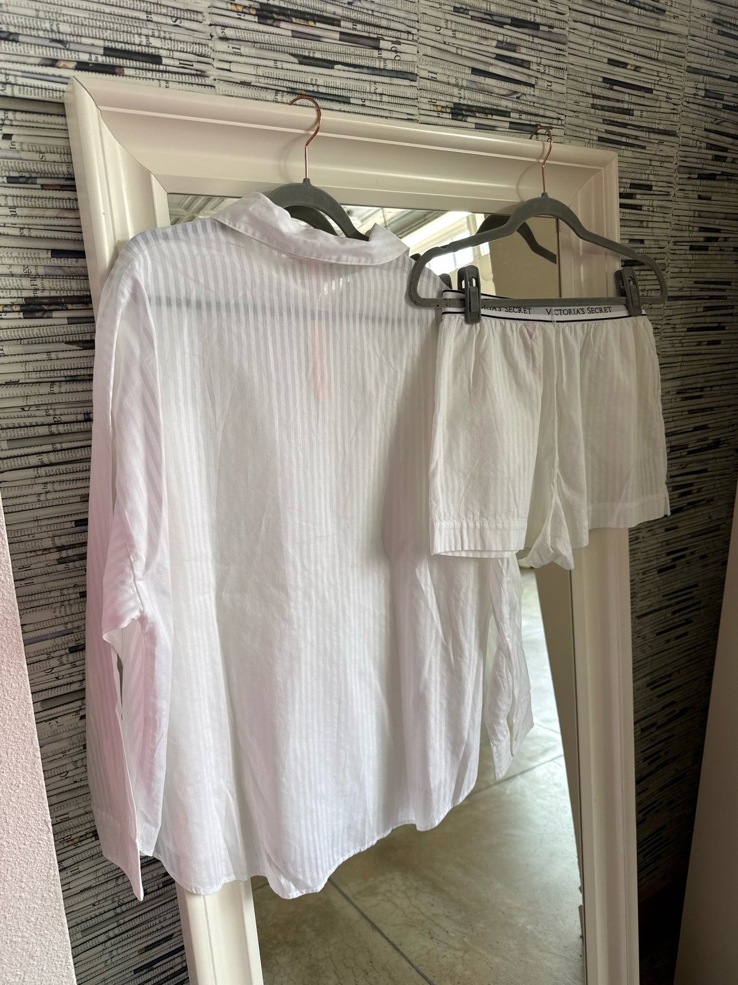 Victorias Secret Size S White Two PC Set