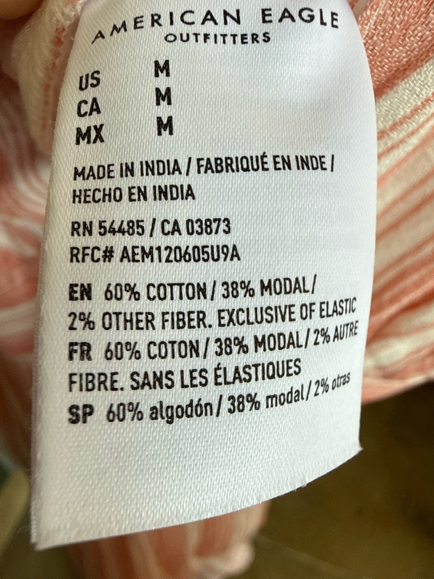 American Eagle Size M pink/white Romper