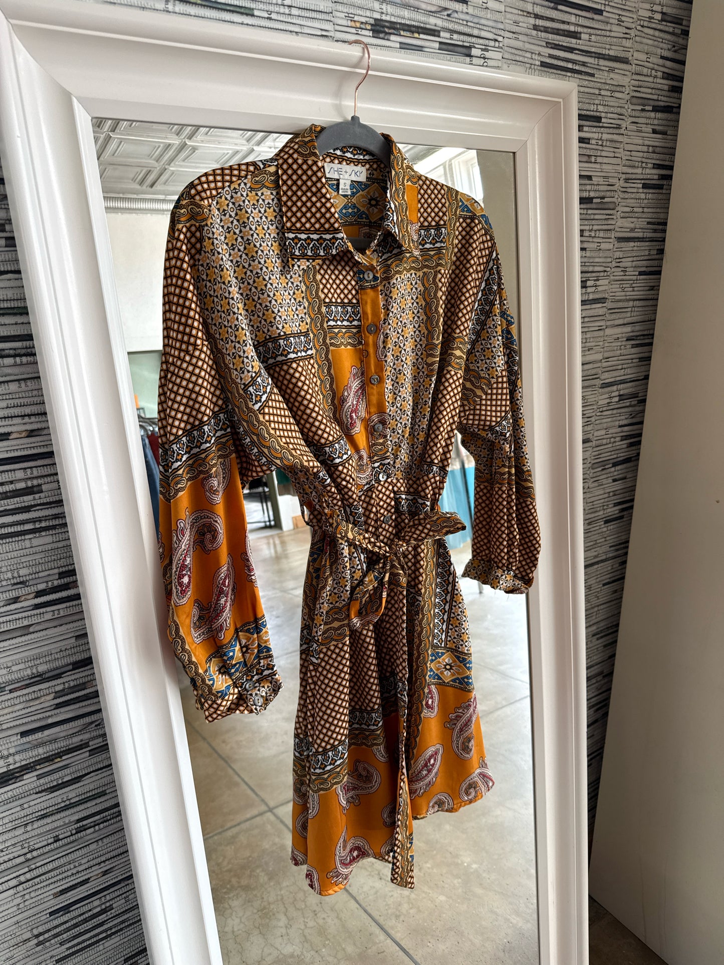 She + Sky Size S Yellow Dress