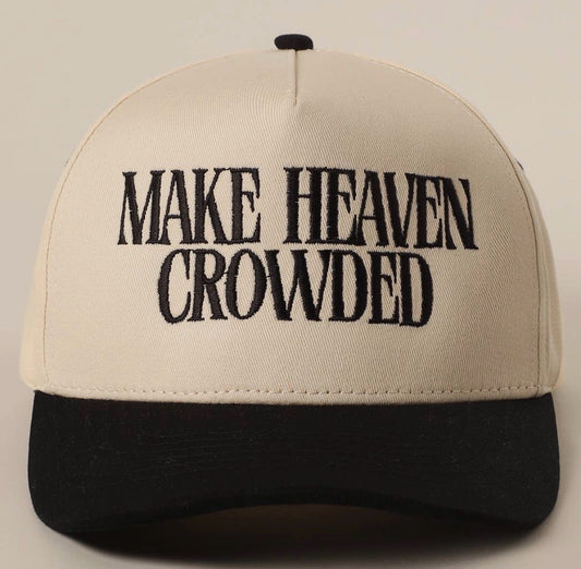 Make Heaven Crowded Black & Off White Hat