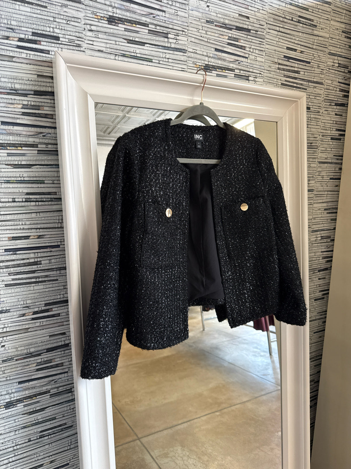 INC Size S Black Jacket
