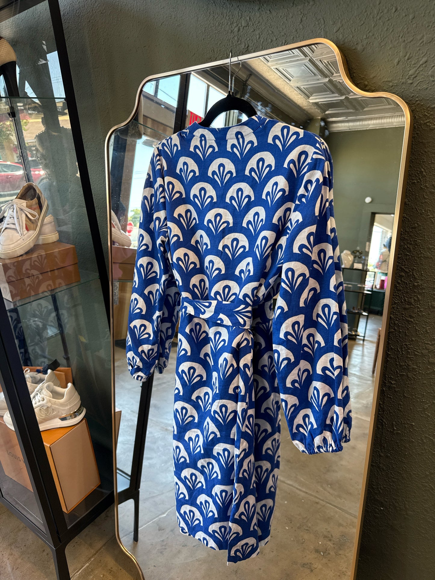 Boden Size 6L Blue/White Dress