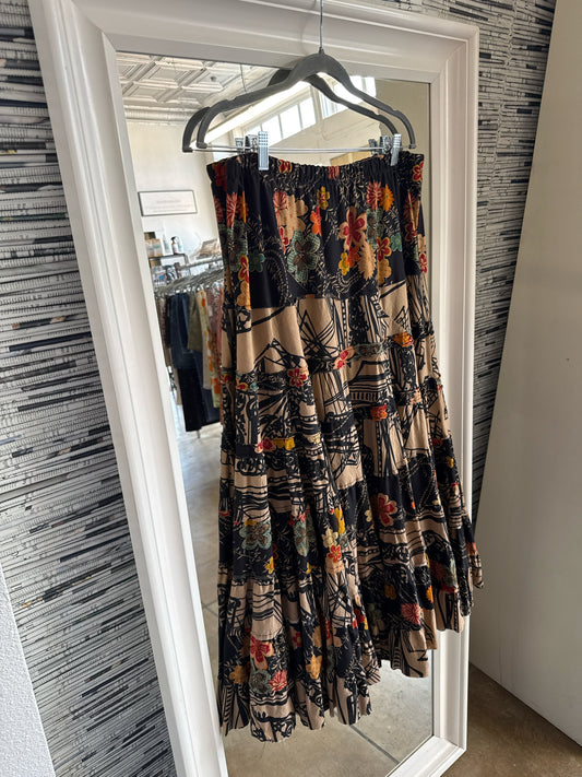 look Size XL Black/Brown Skirt
