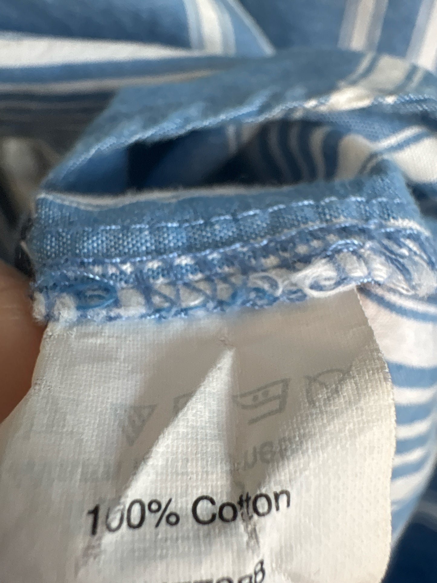 MADEWELL Size S Blue/White Stripe Top