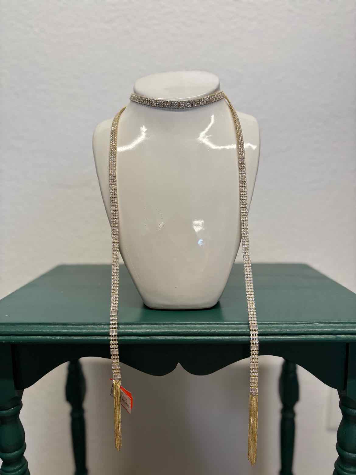kendra Scott Gold/Crystal Tassel Necklace