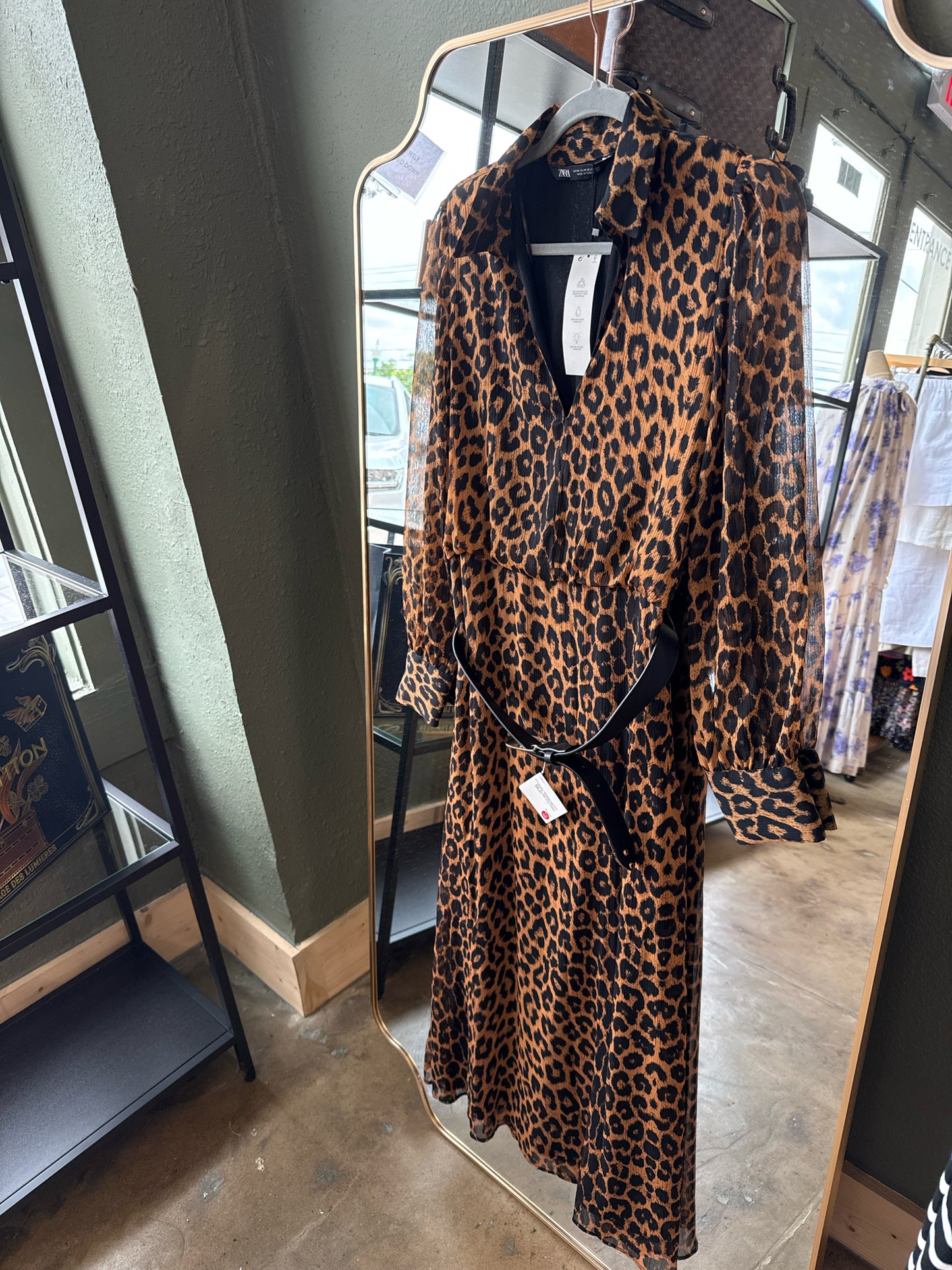 ZARA Size M Leopard Dress