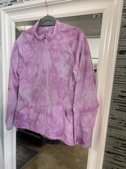 Adidas Size M Purple Tie Dye Jacket