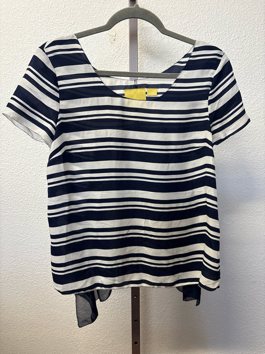 Maeve Size M Navy/White Stripe Top