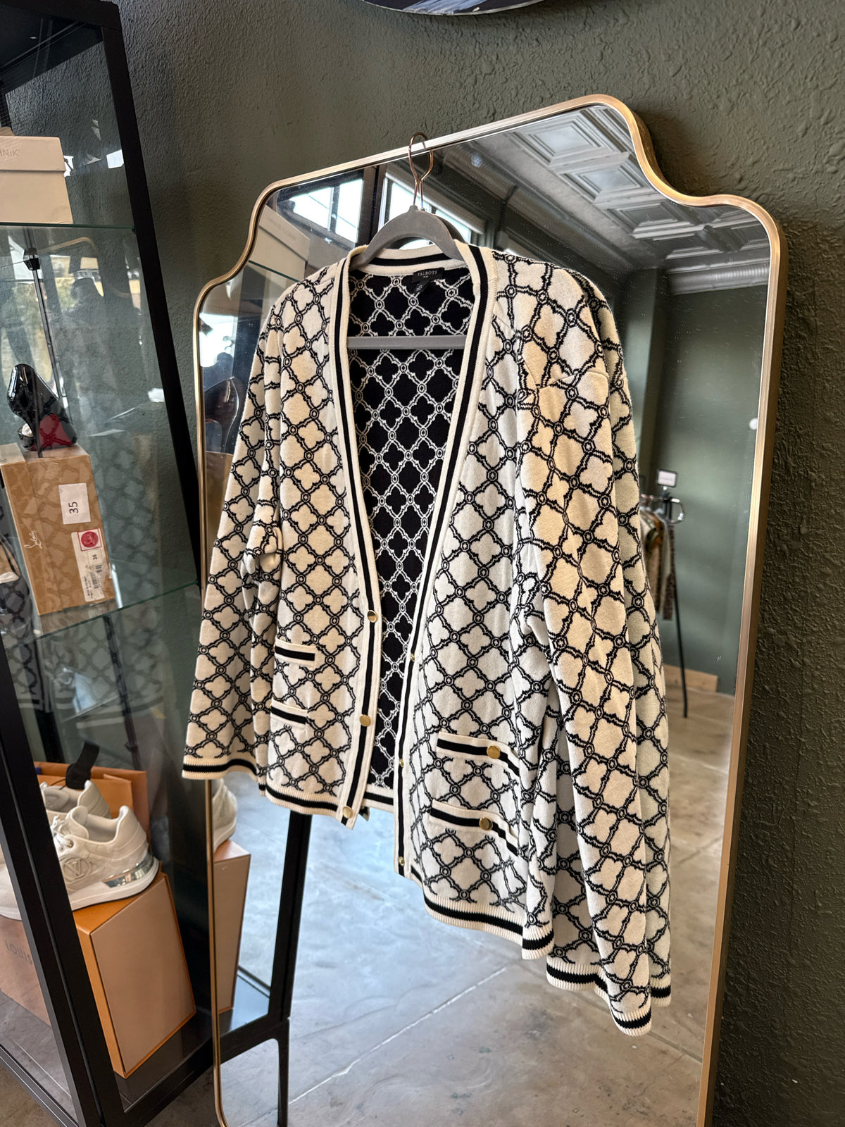 TALBOTS Size 2X B&W Two Piece Set