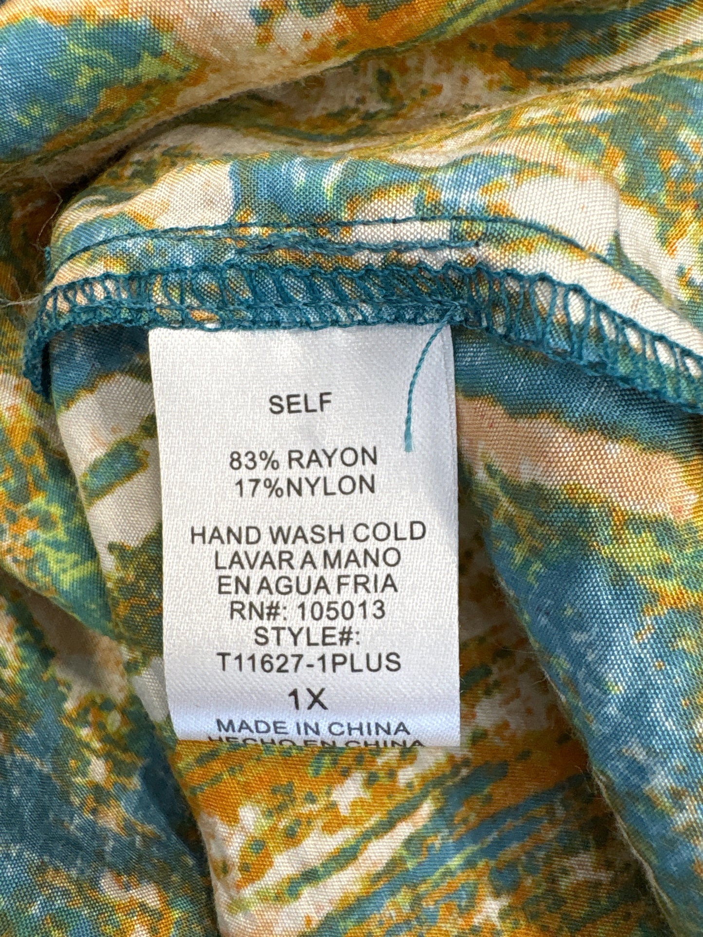 Savanna Jane Size 1X multi Top