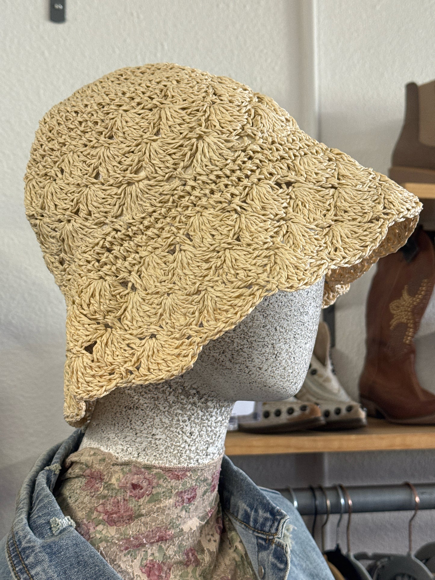Avara Cream Woven Hat