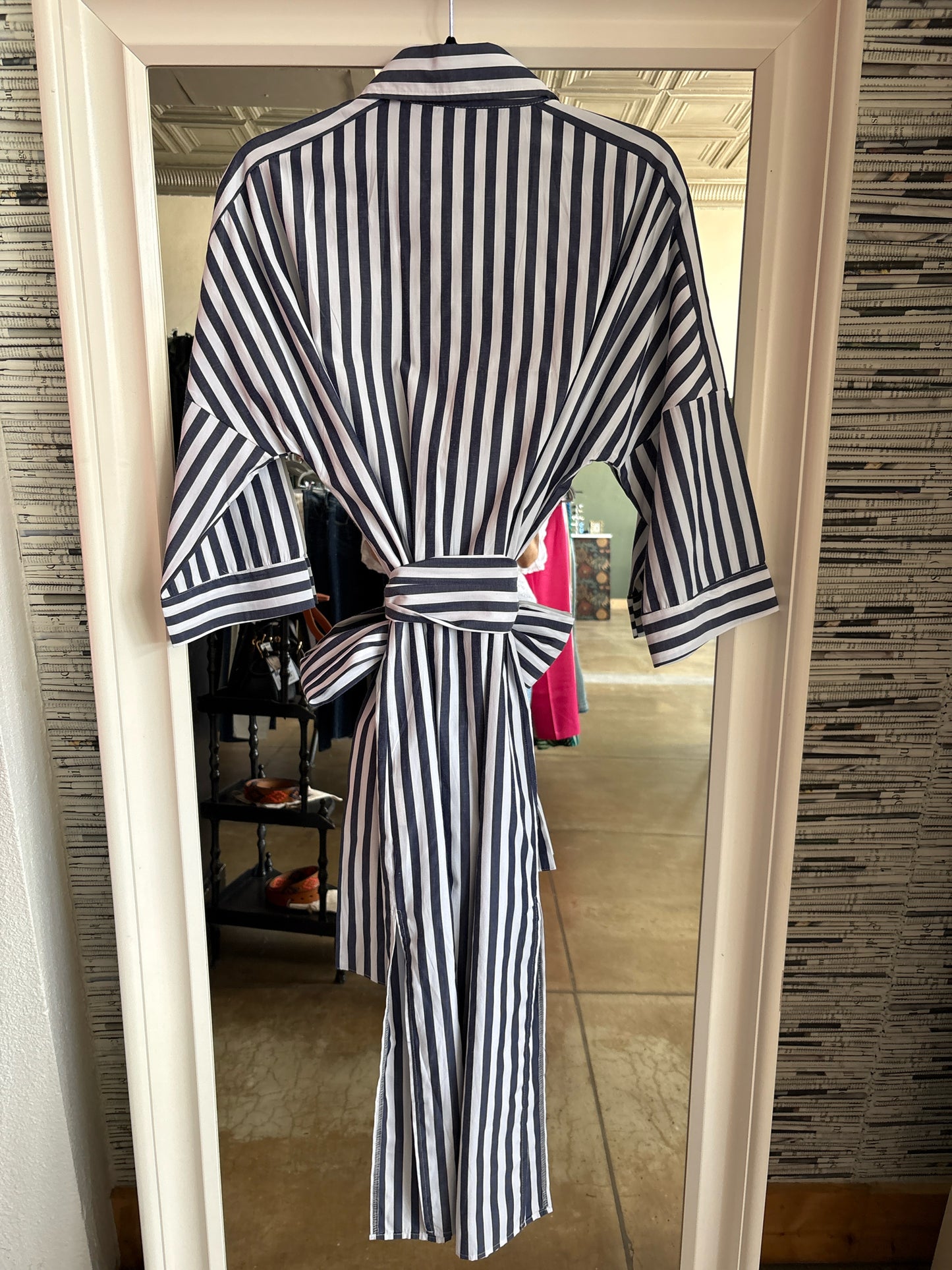 fashion Size S blue and white Stripe Dress