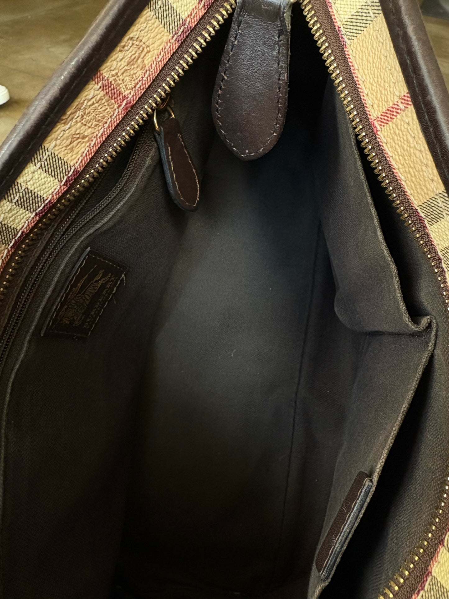 burberry Cream/multi Plaid Bag