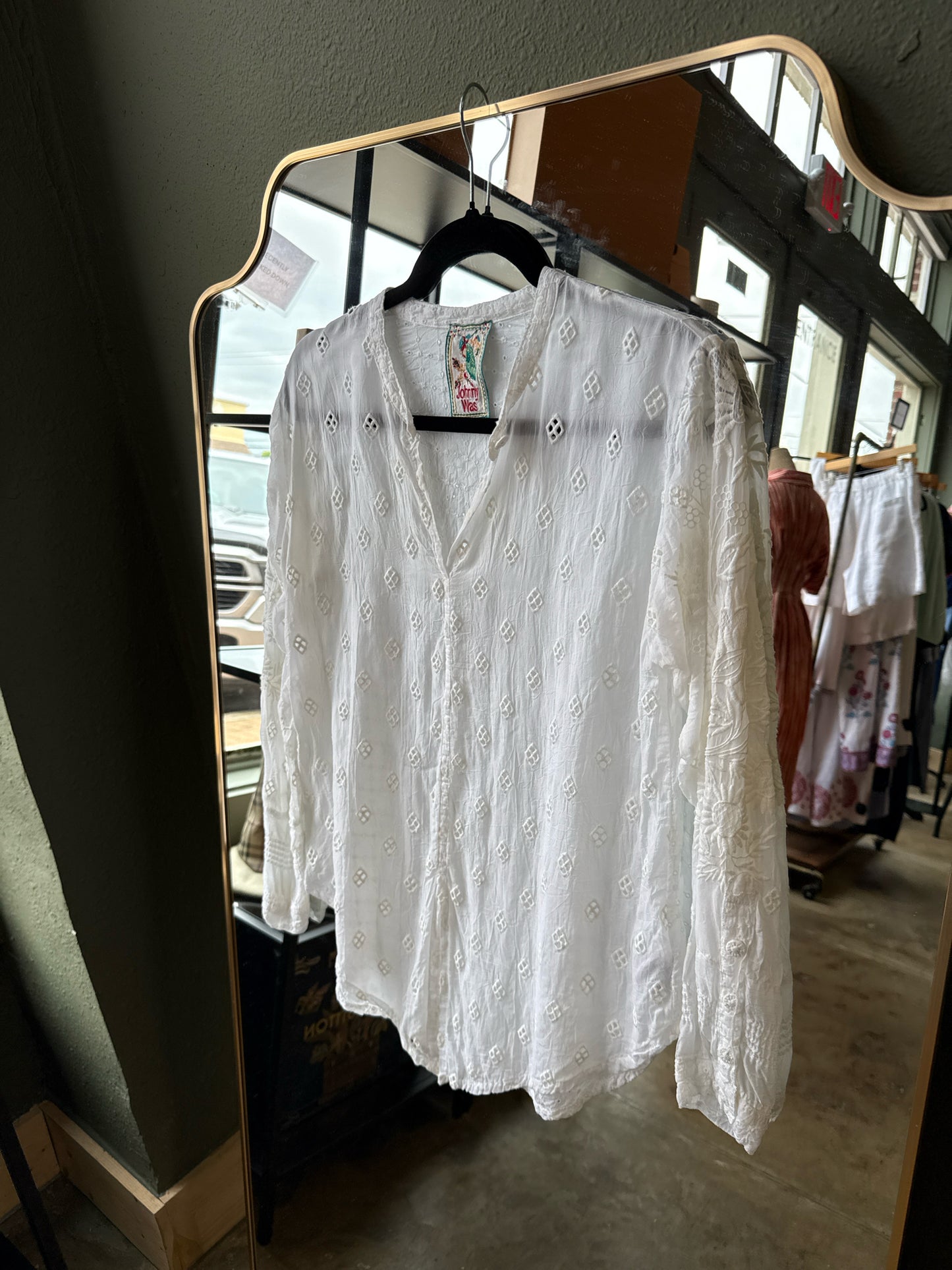 Johnny Was Size XS White Top