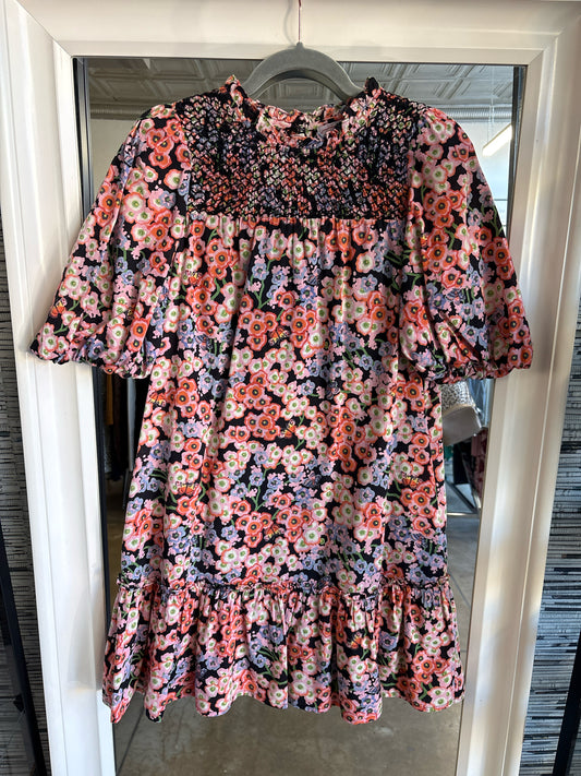 Banjanan Size XS Black/Multi Floral Dress
