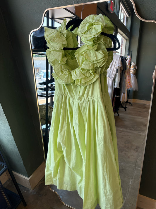 Maeve Size M Chartreuse Dress