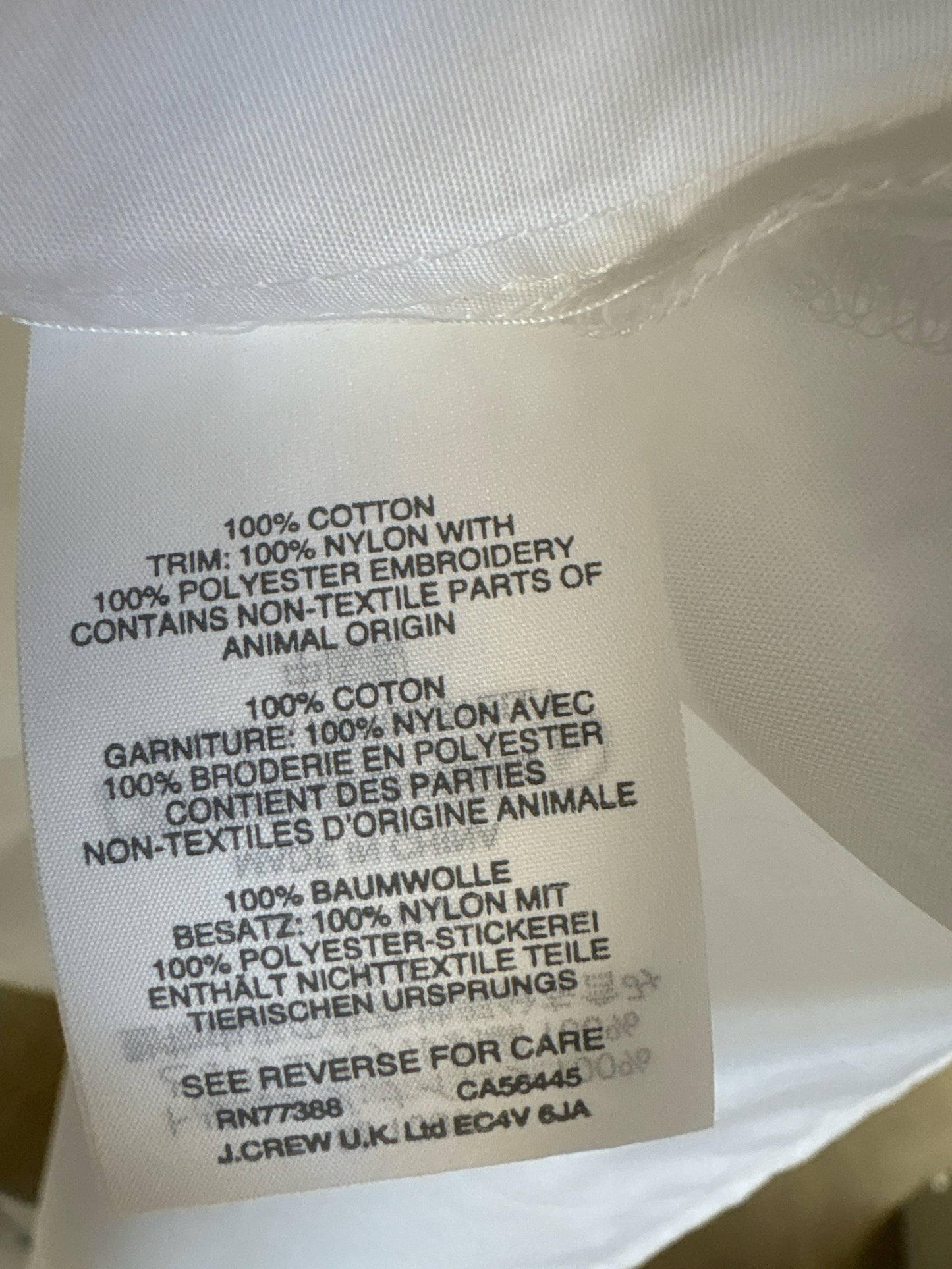 J. CREW Size 0 White/Tan Sleeveless Top