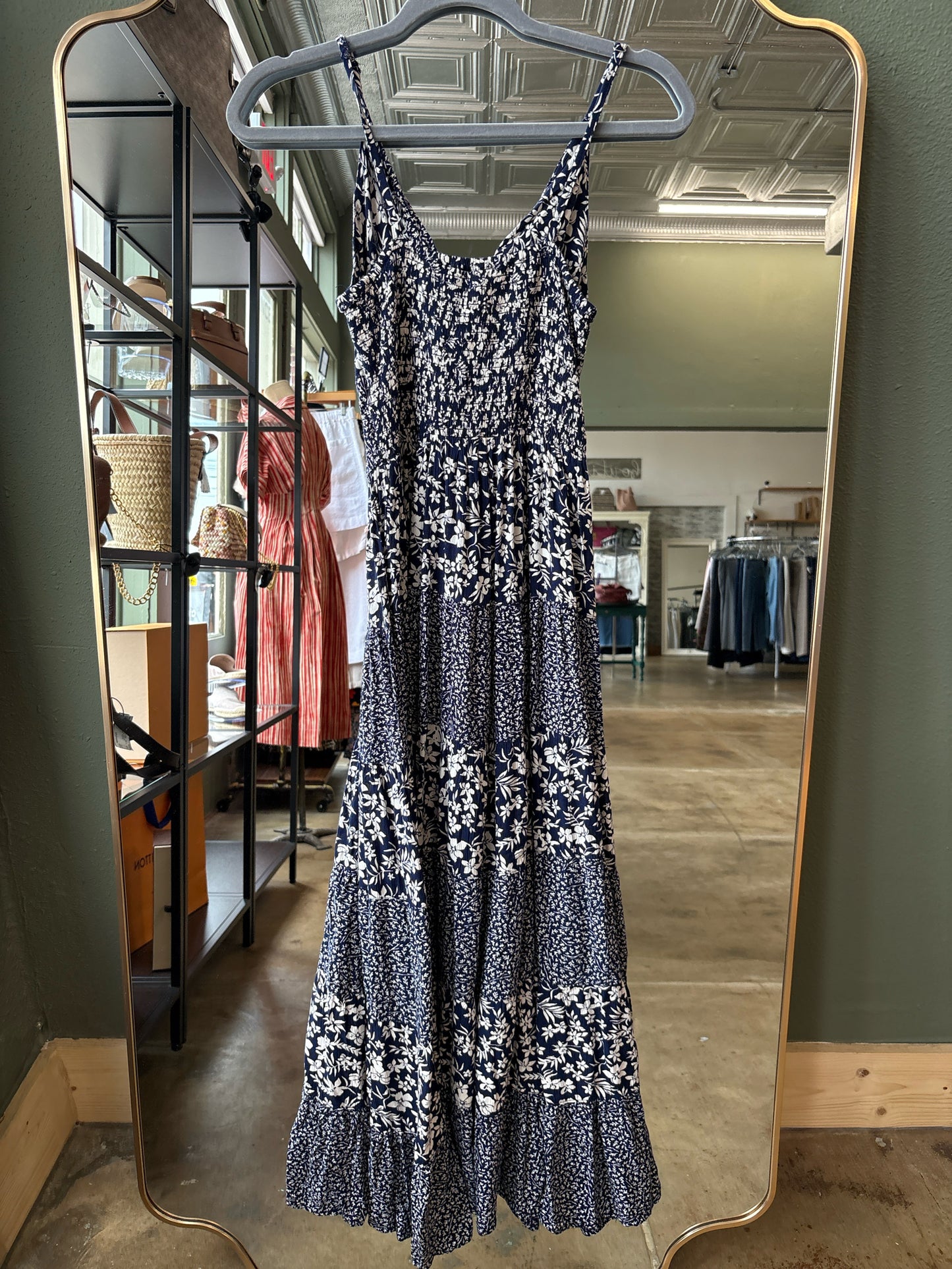 Angie Size M blue and white Dress