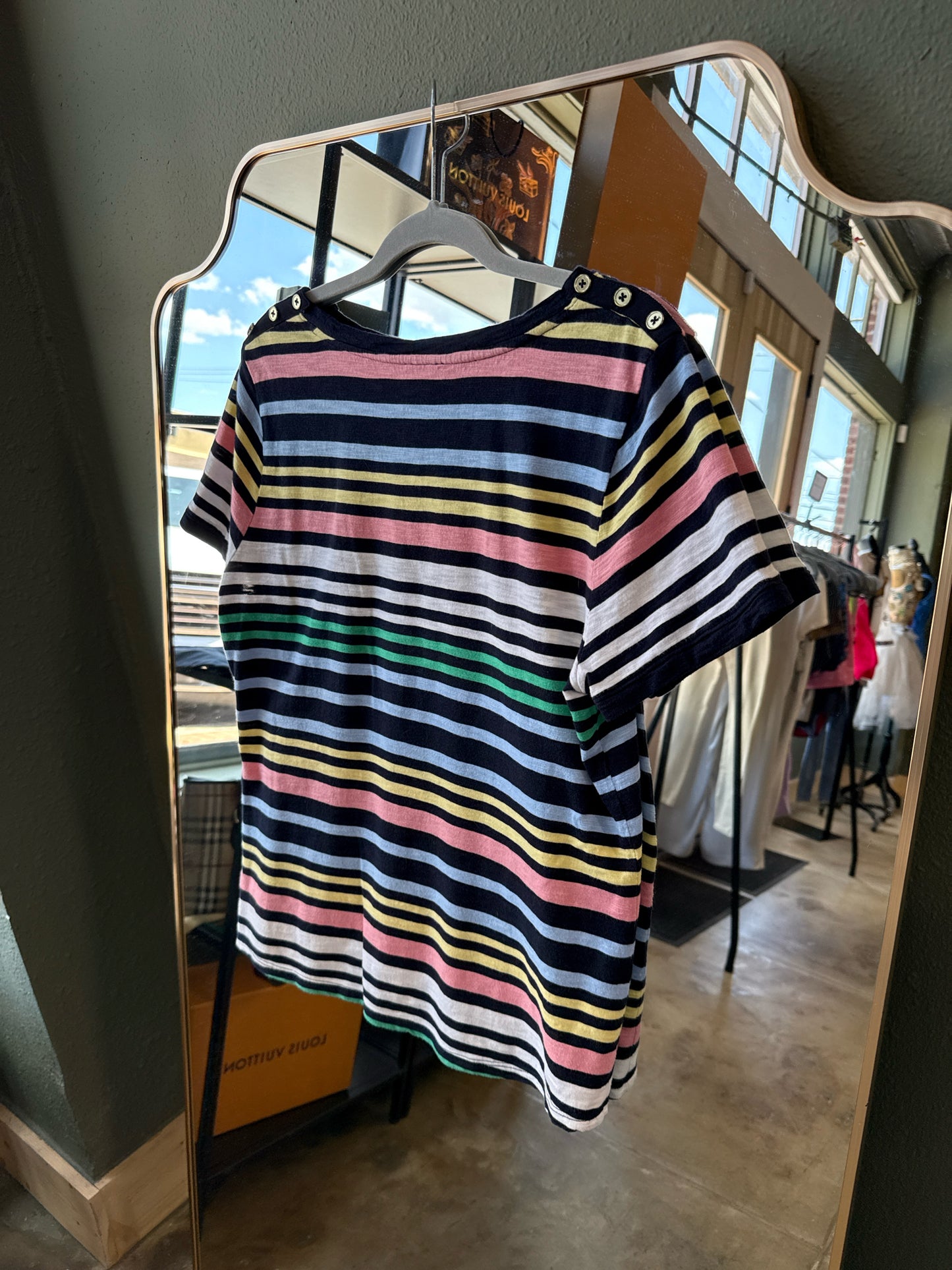 TALBOTS Size L Navy/Multi Top