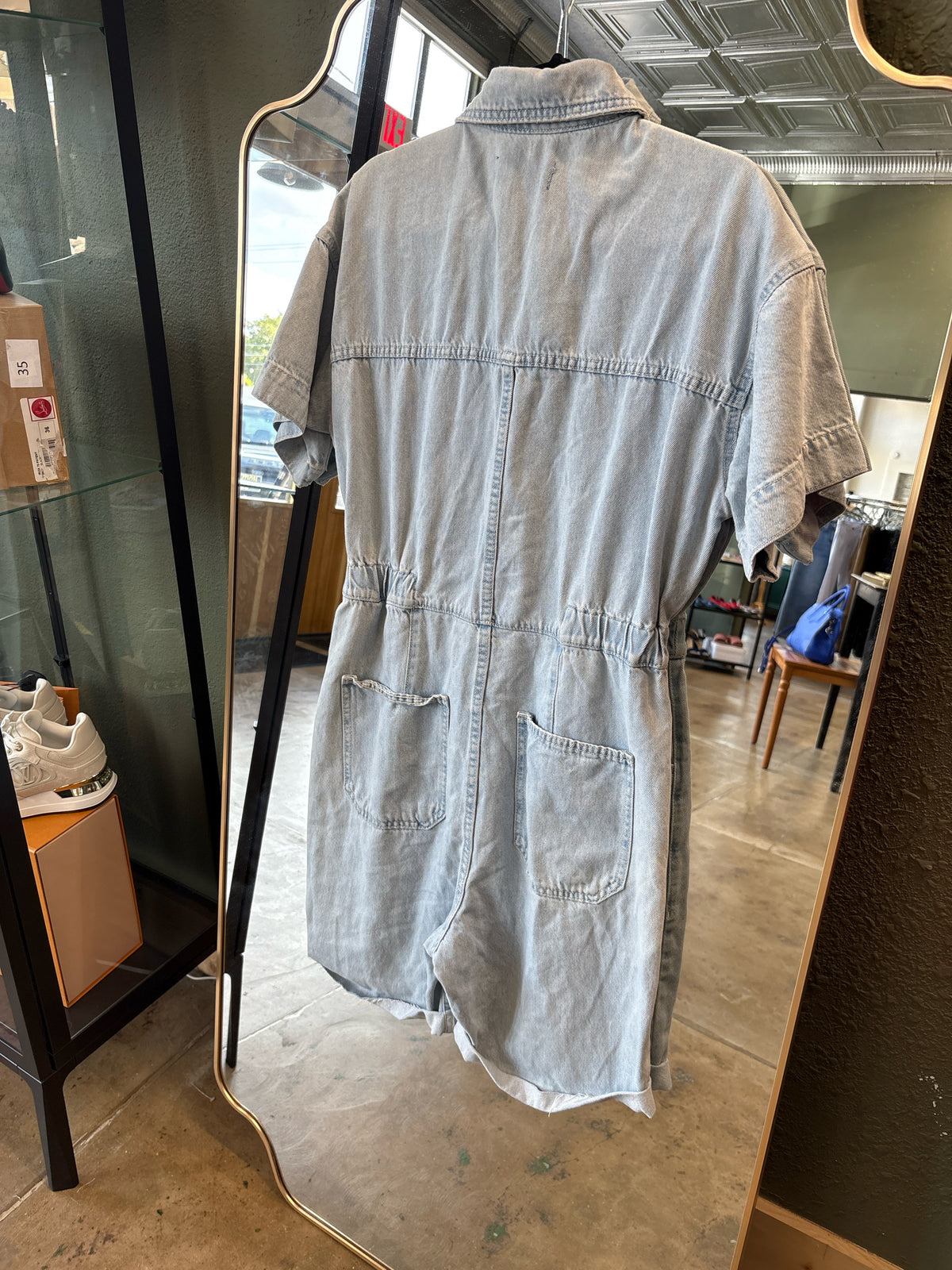 We The Free Size M Denim Blue Romper