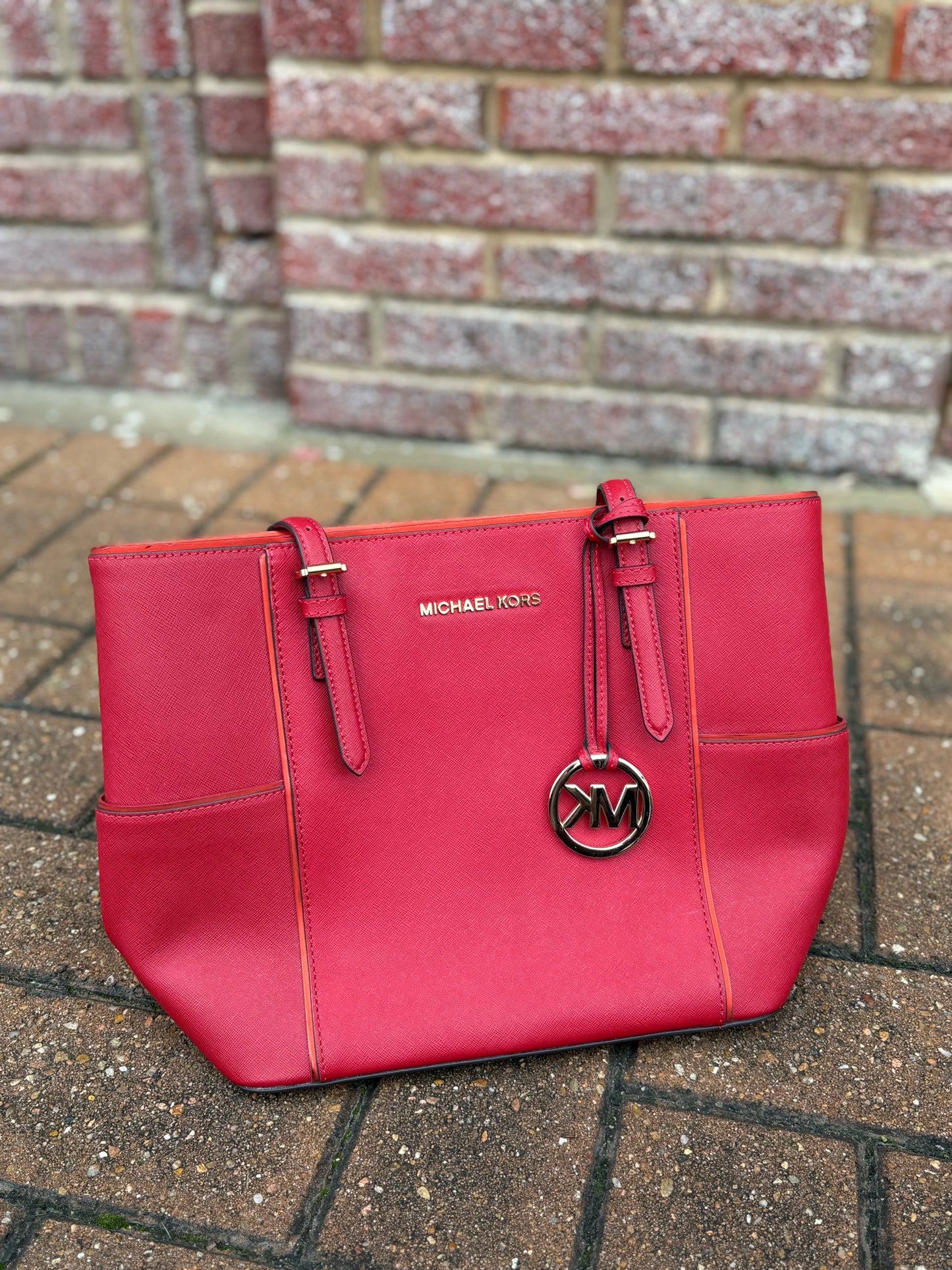 MICHAEL KORS Red Tote Purse