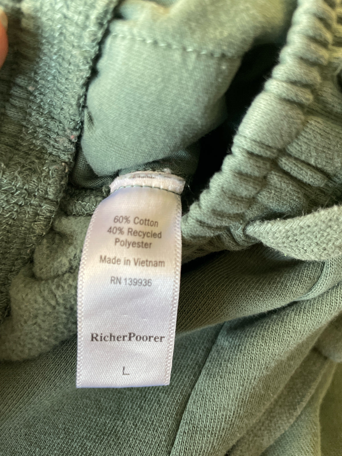 Richer Poorer Size L Green Sweatpant