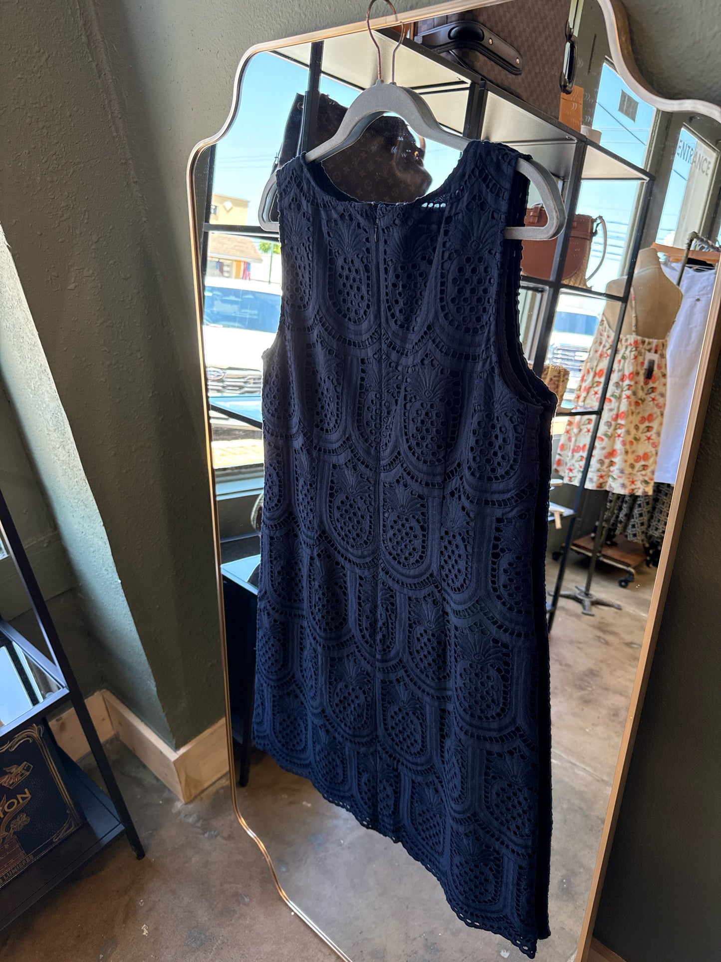 TALBOTS Size 14 Navy Lace Dress