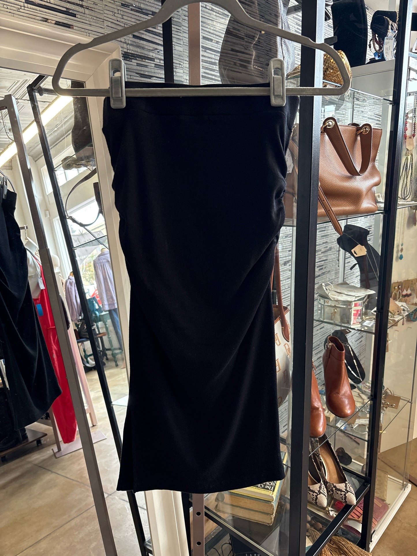Michael Stars Size S Black Ribbed Skirt
