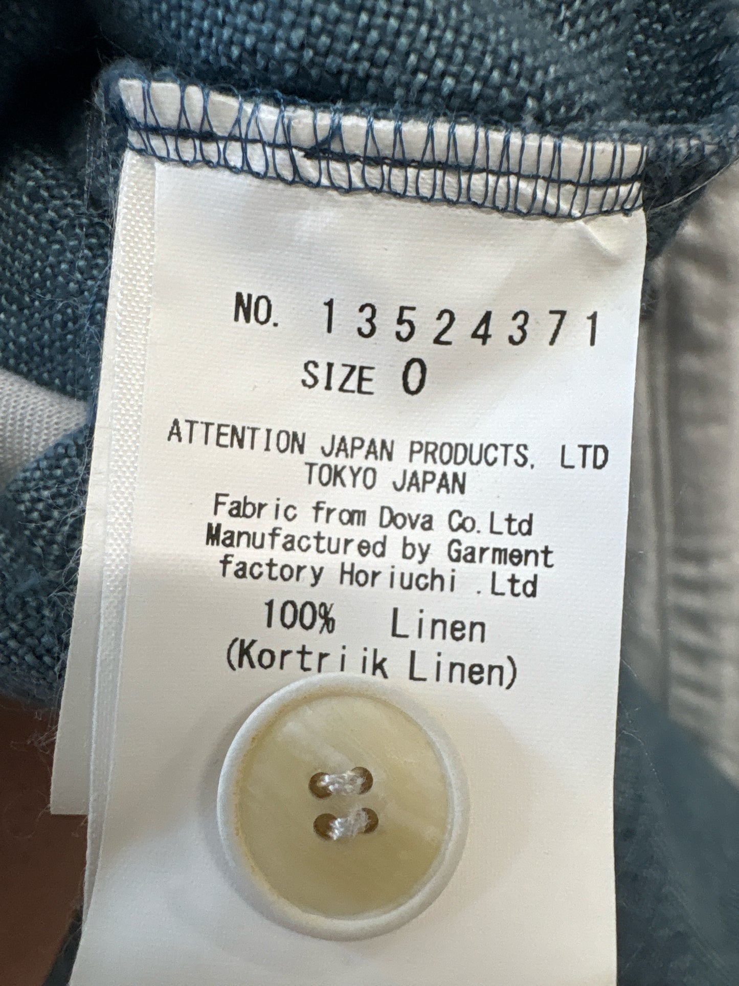 Vlas Blomme Size 0 Blue Capris
