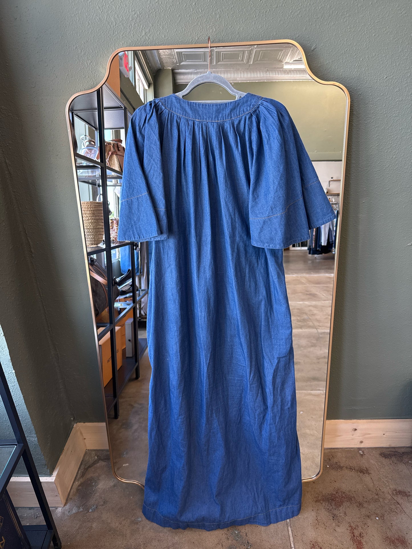 Pomander Place Size XL Denim maxi Dress
