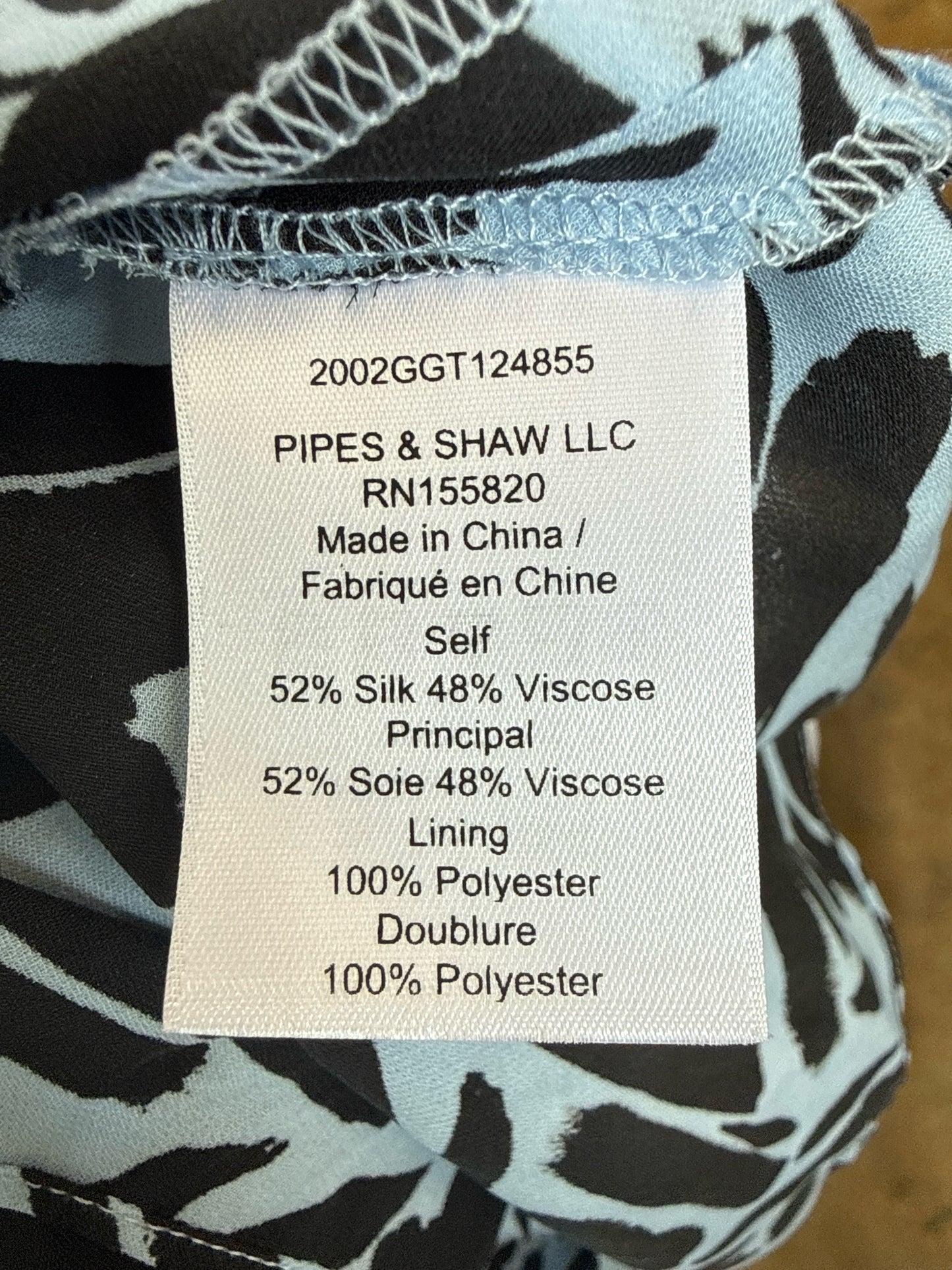 VERONICA BEARD Size 0 Blue/Black Top