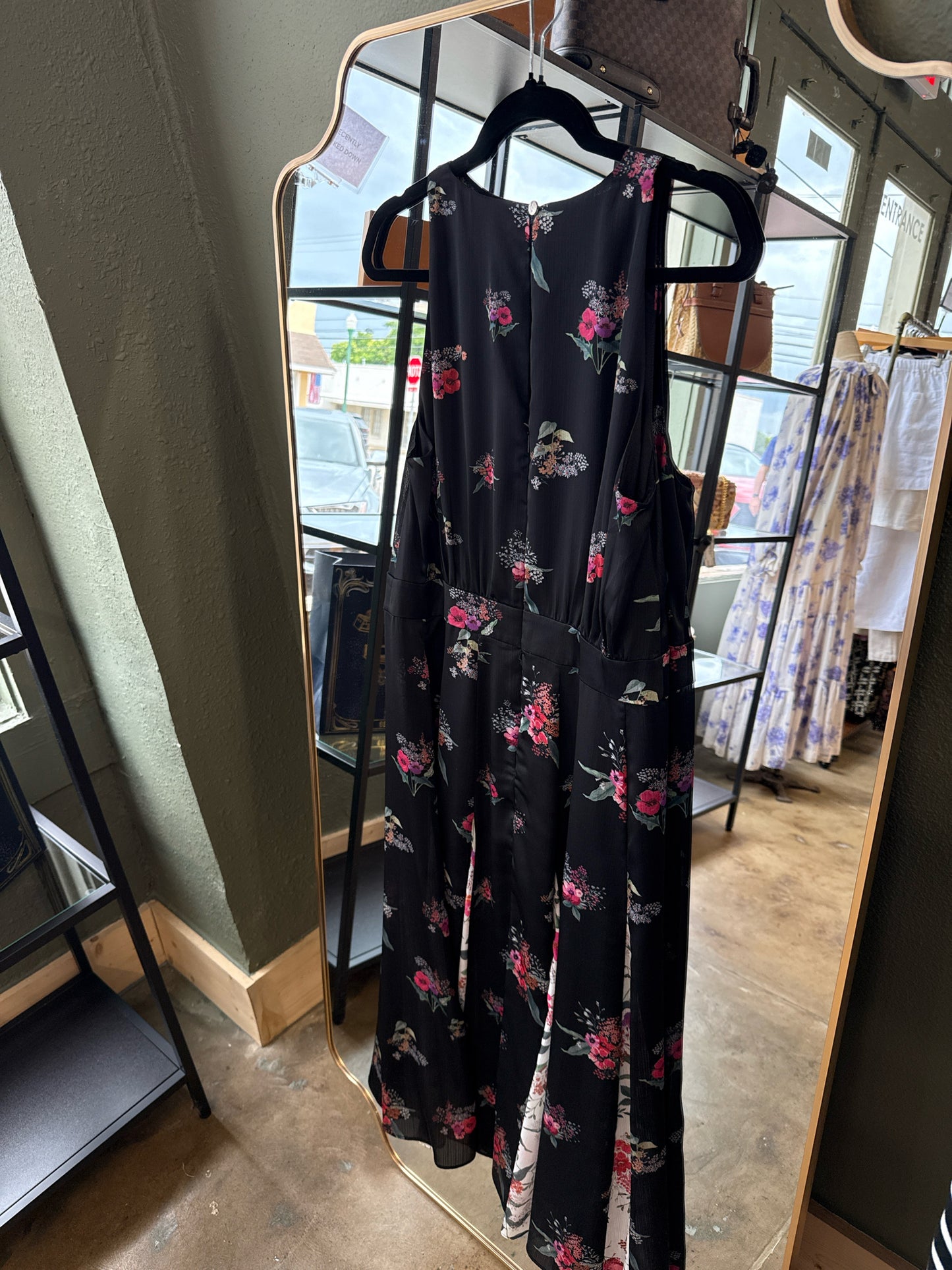 ted baker Size 3 black/floral Dress