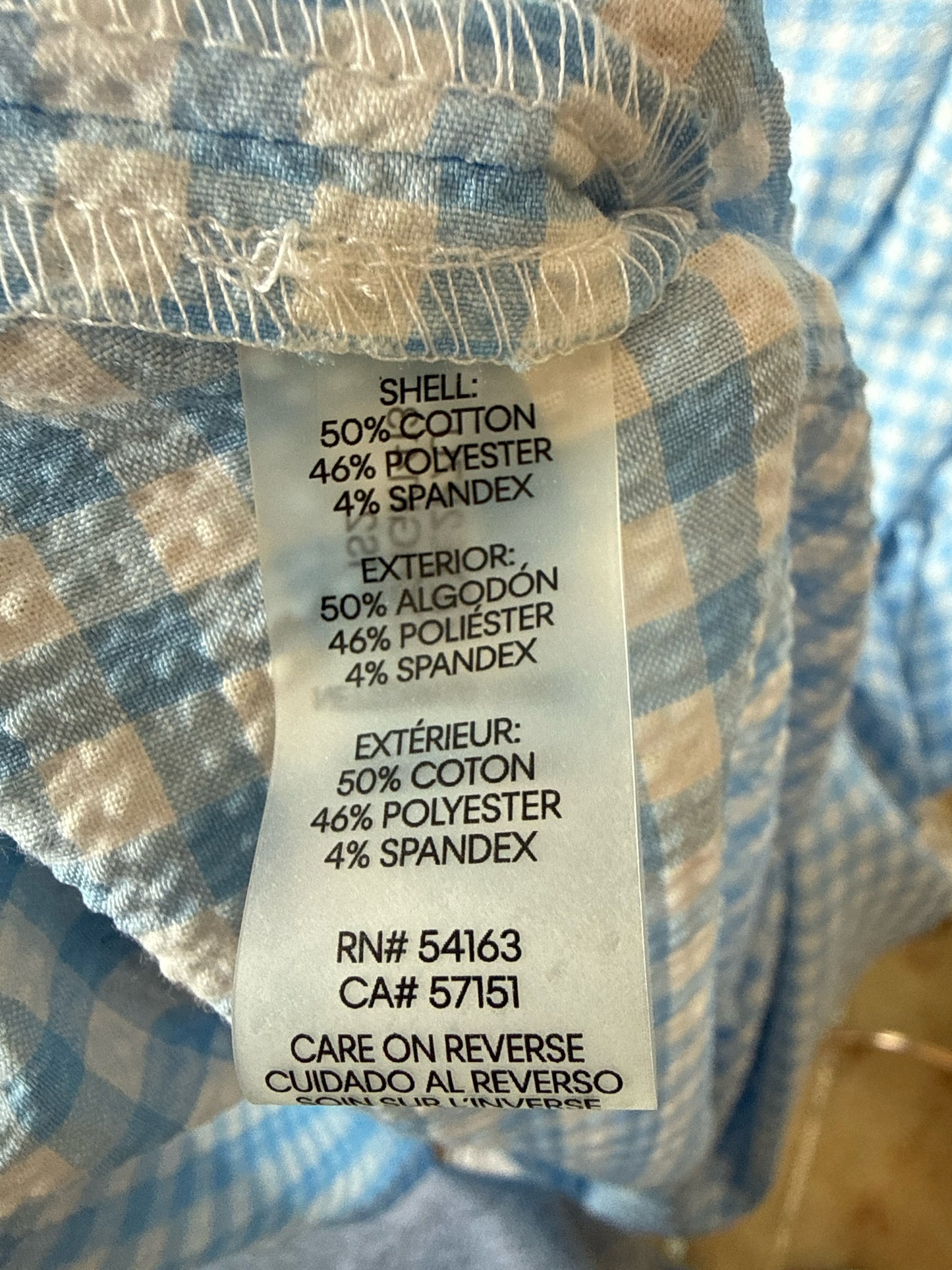 CALVIN KLEIN Size 8 Blue/White Dress