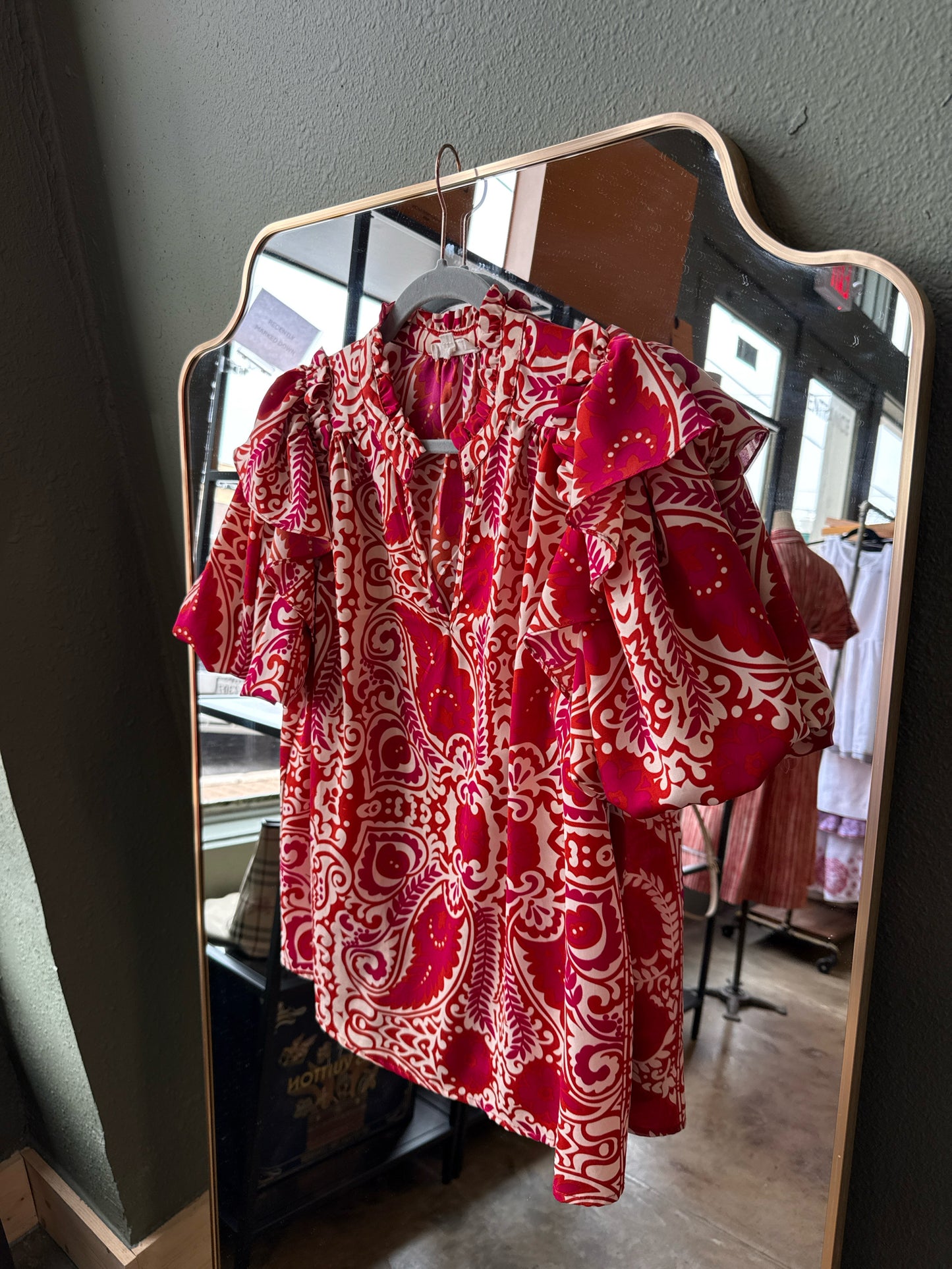 entro Size M Red/Pink Top