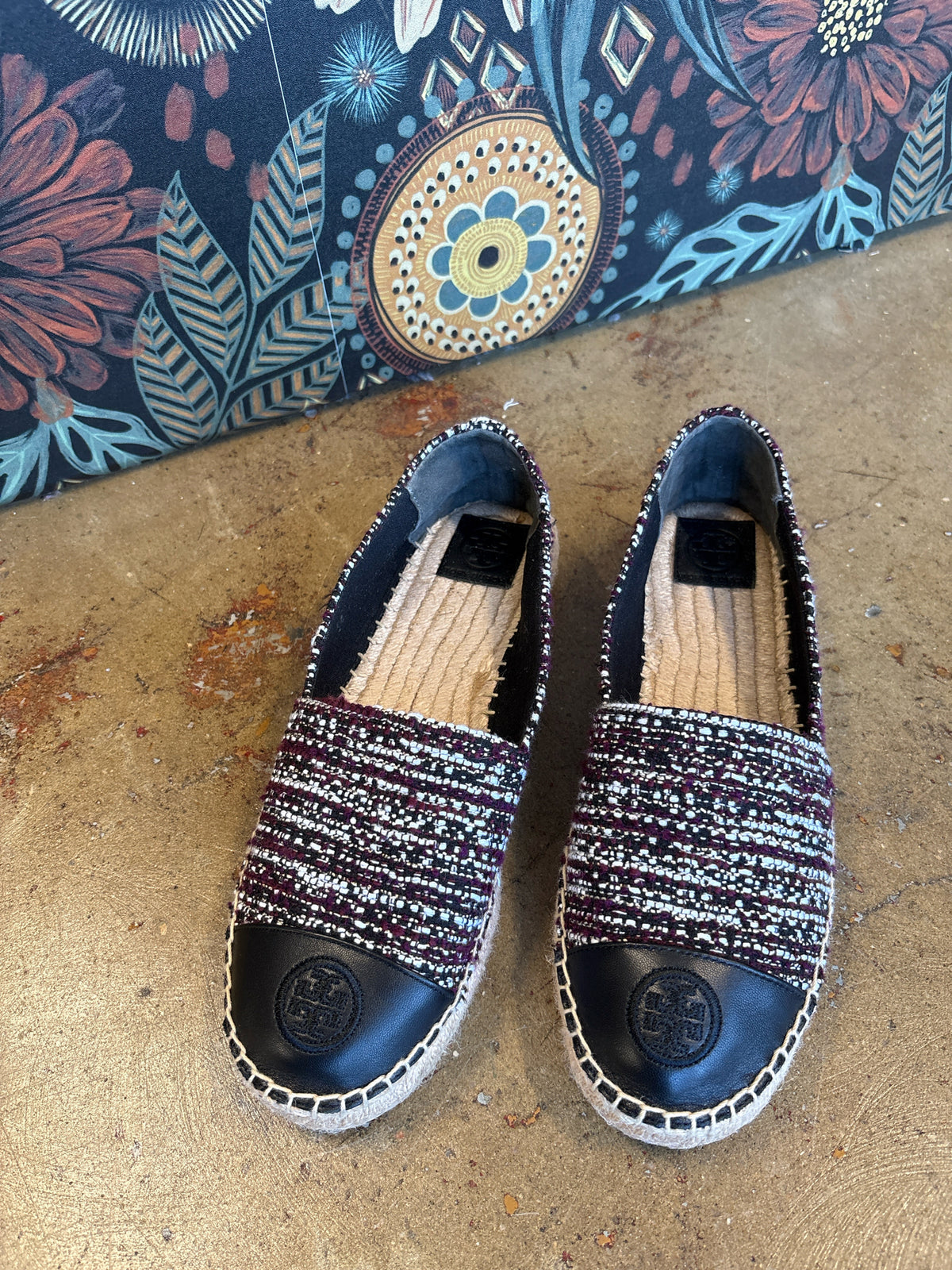 Tory Burch Shoe Size 10 purple / blk Loafers
