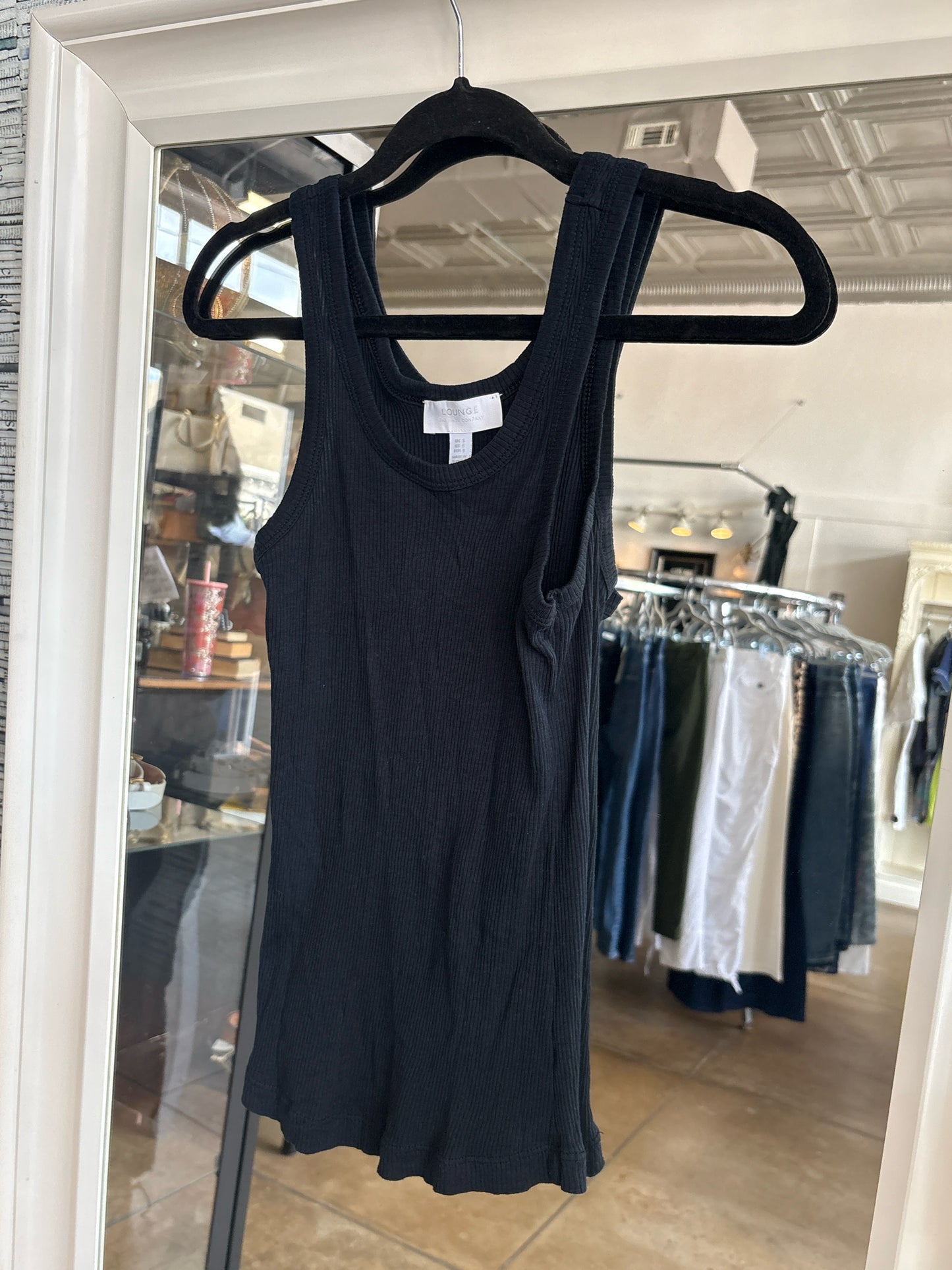 The White Company Size S Black tank Top