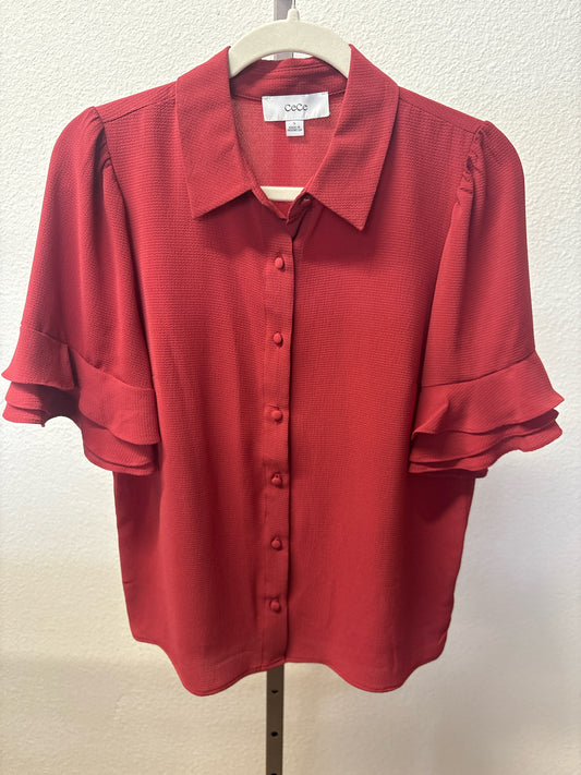 cece Size S Rose button down Top