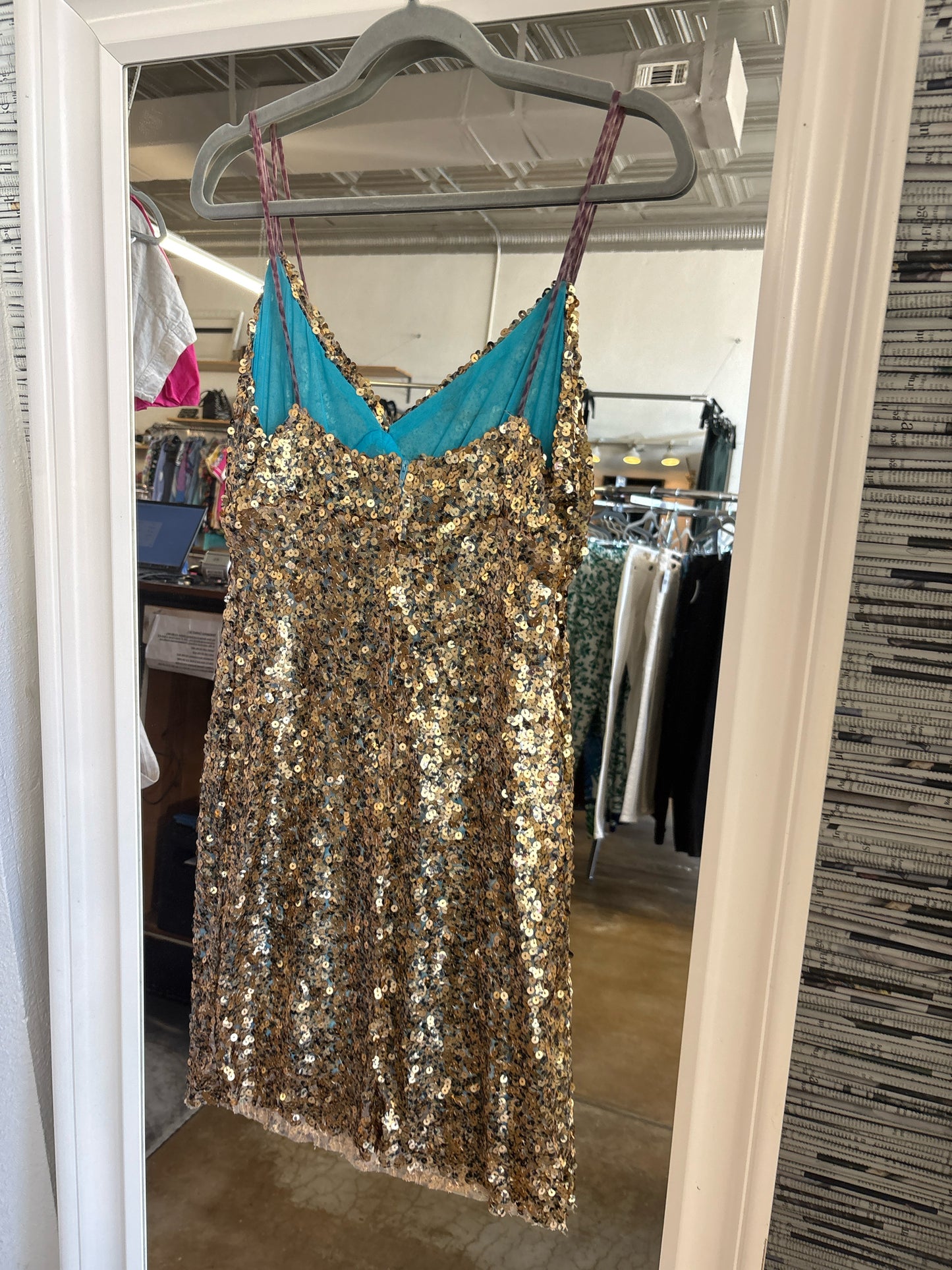 pearl Size 8 multi Sequin Dress