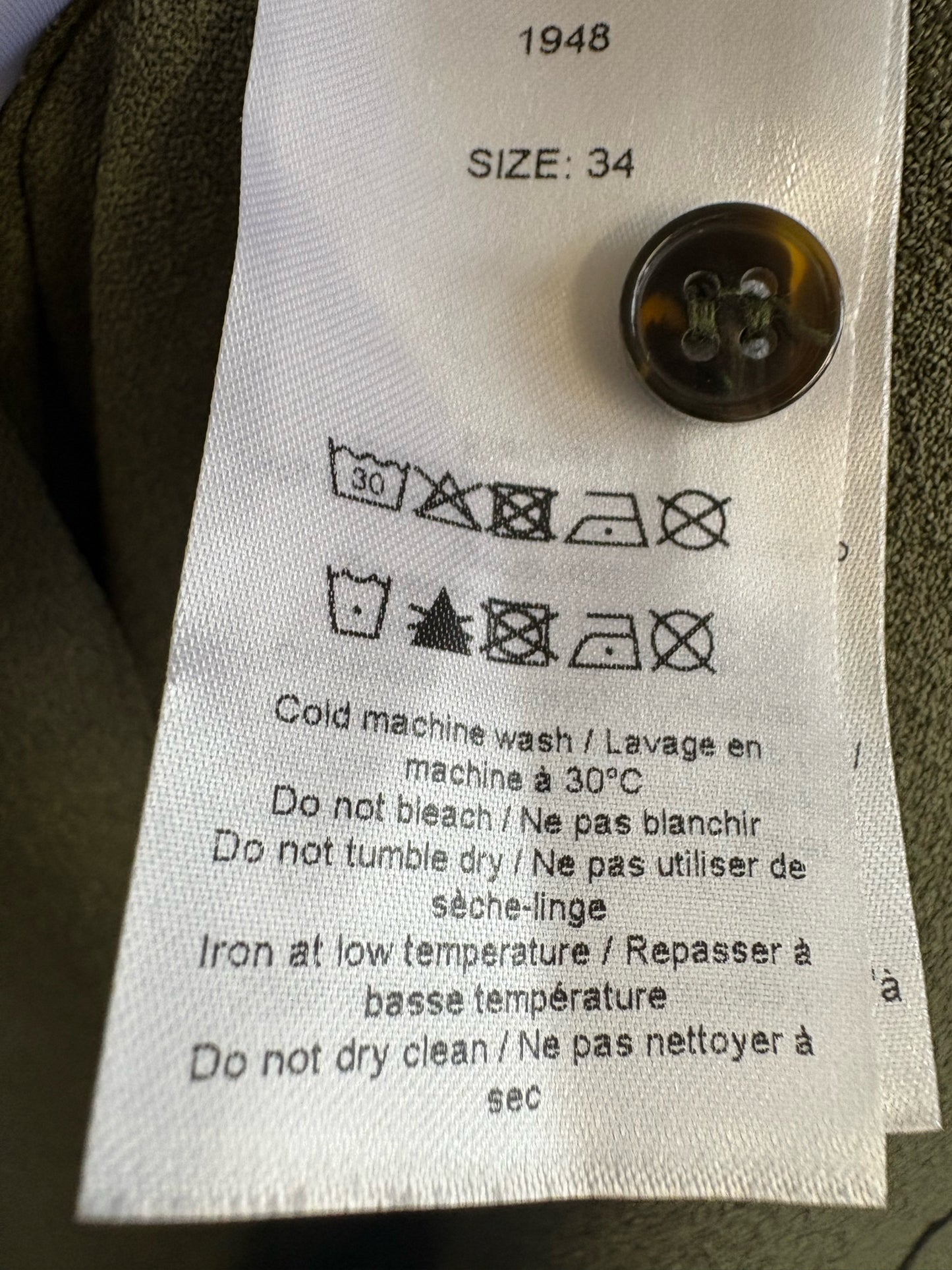 Ganni Size 34 Olive Dress