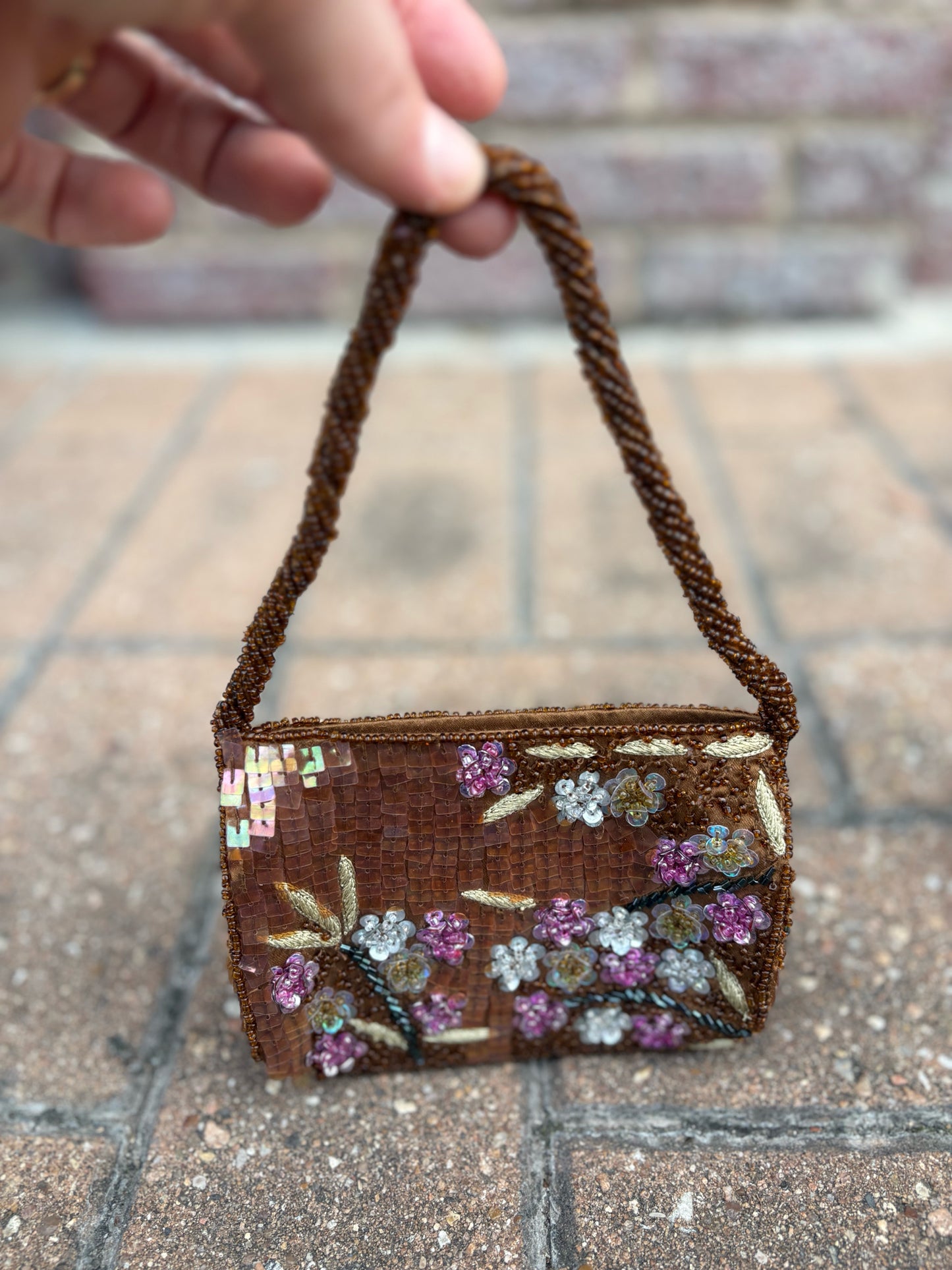 Moyna Brown/Multi Beaded Purse