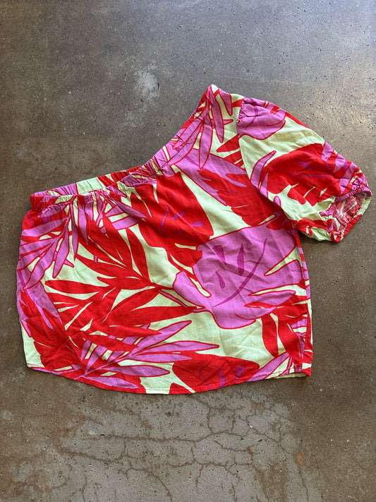 Sanctuary Size M Pink/multi Tropical Floral Top