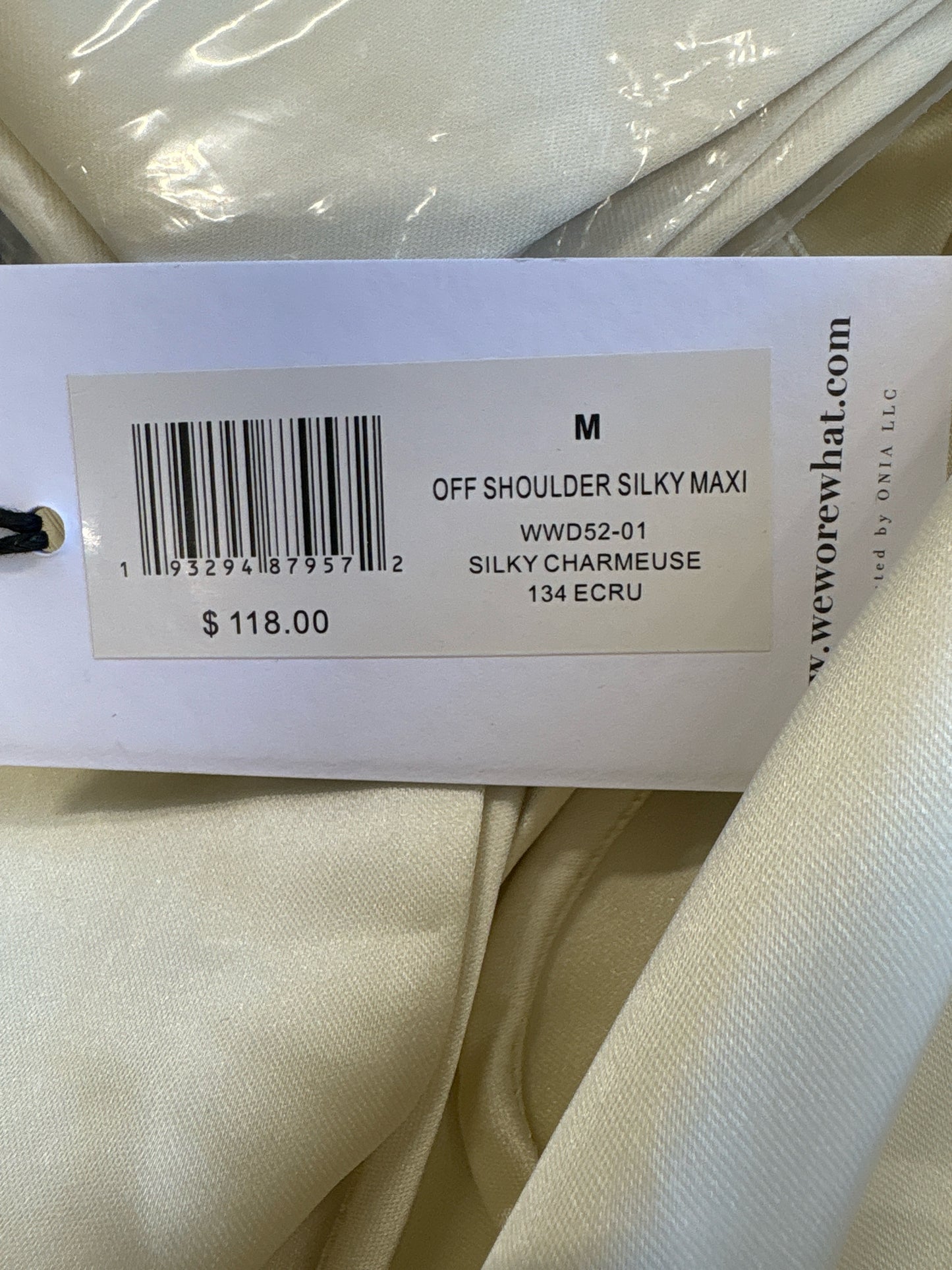 WEWOREWHAT Size M Ecru Dress