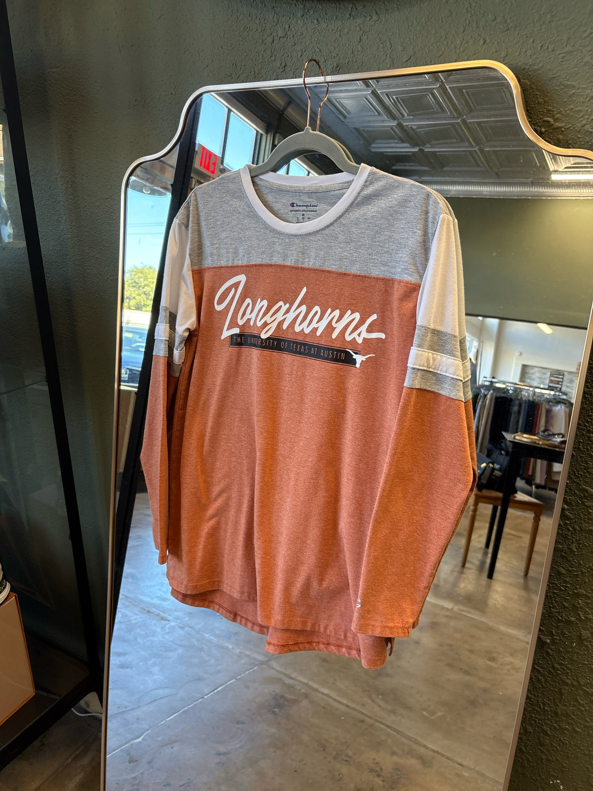 champion Size M orange/gray Top
