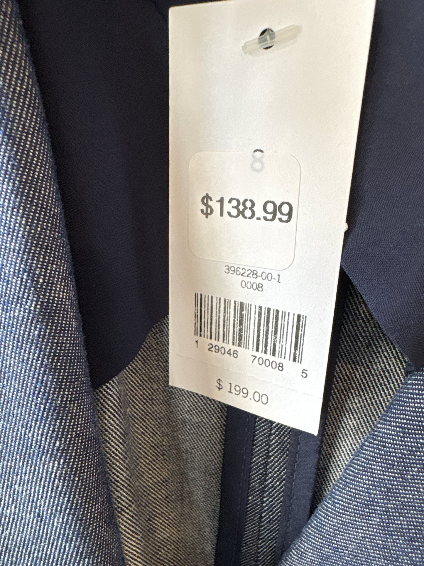 Banana Republic Size 8 Chambray Blazer