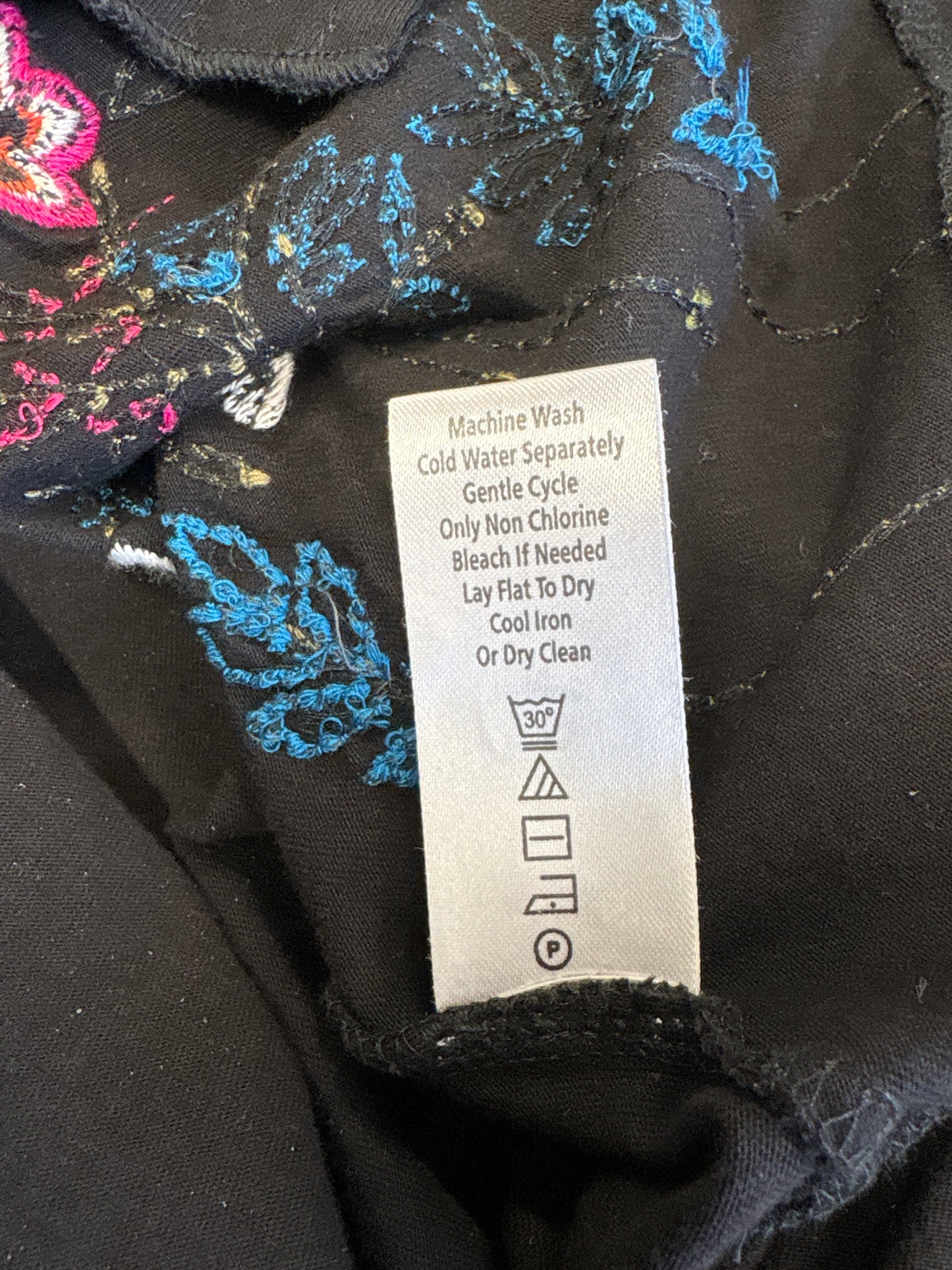 Caite Size S Black Print Top