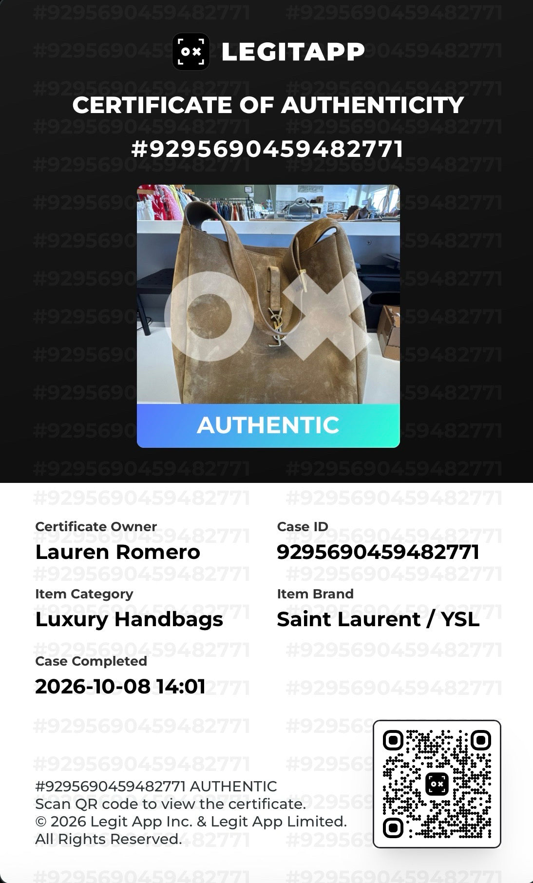 Yves Saint Laurent Tan Bags/Shoes/Accessories